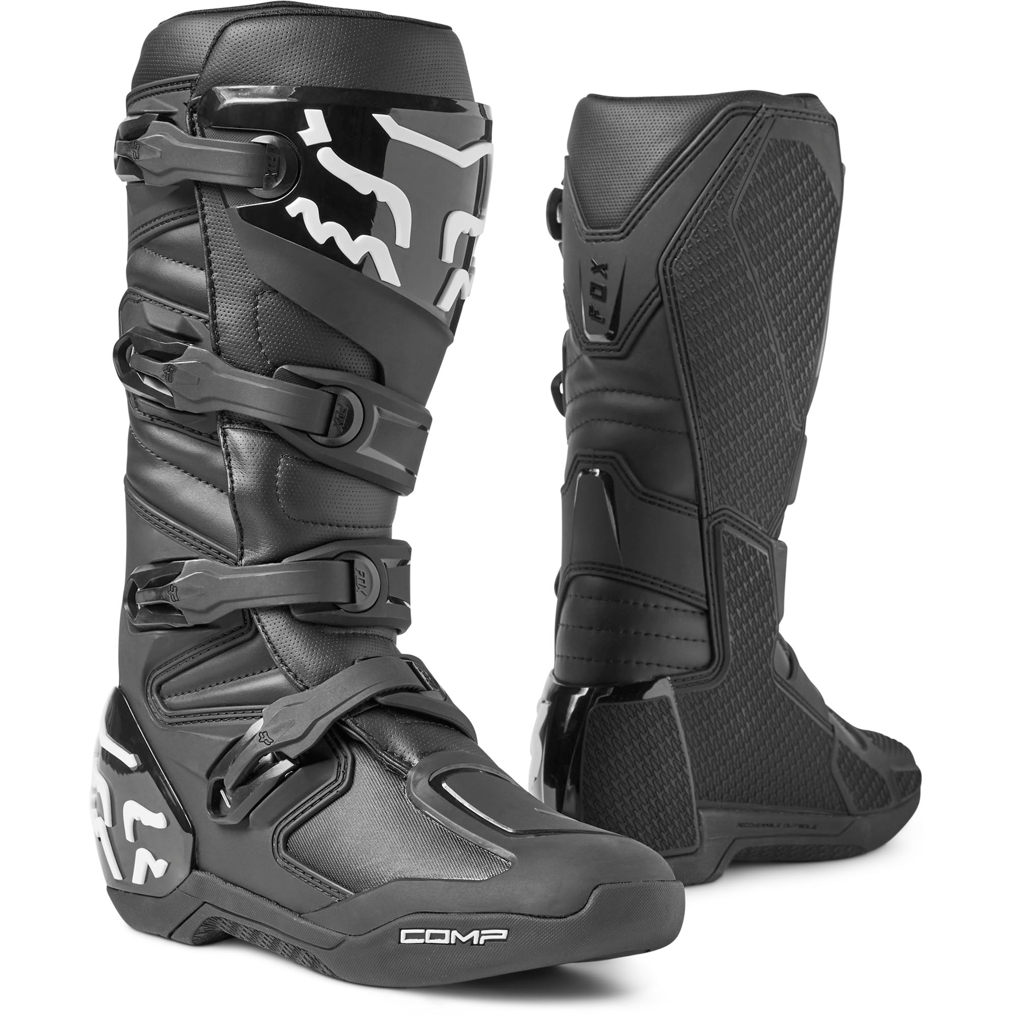Fox Racing Comp Motocross Boots Black Mens