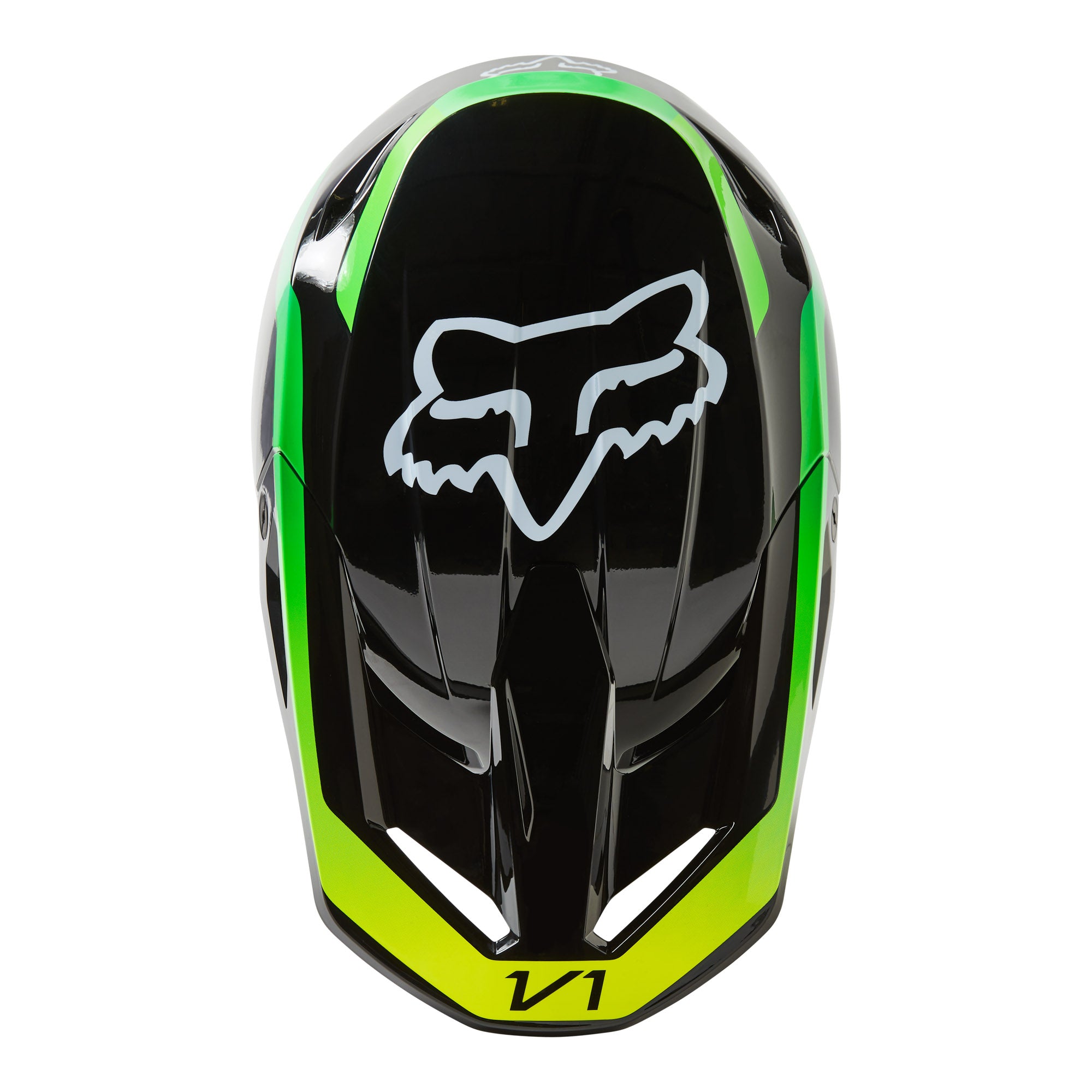 Fox Racing V1 Dpth Open Face Offroad Helmet Black Green