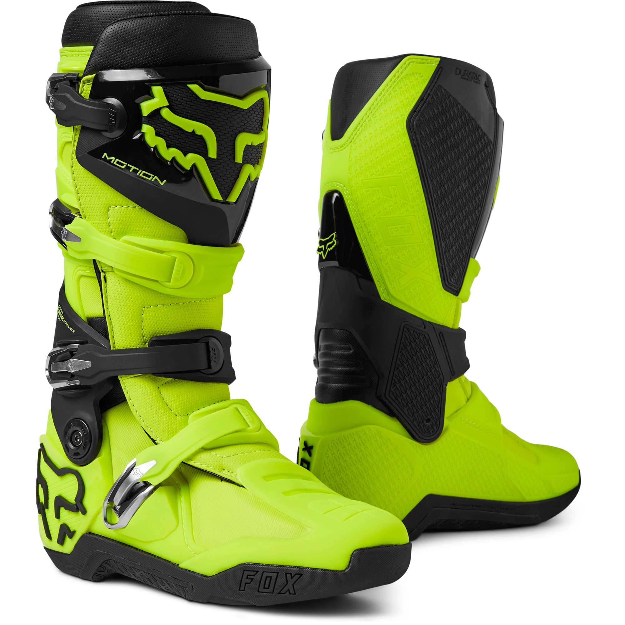 Fox Racing Motion Motocross Boots Fluorescent Yellow Mens