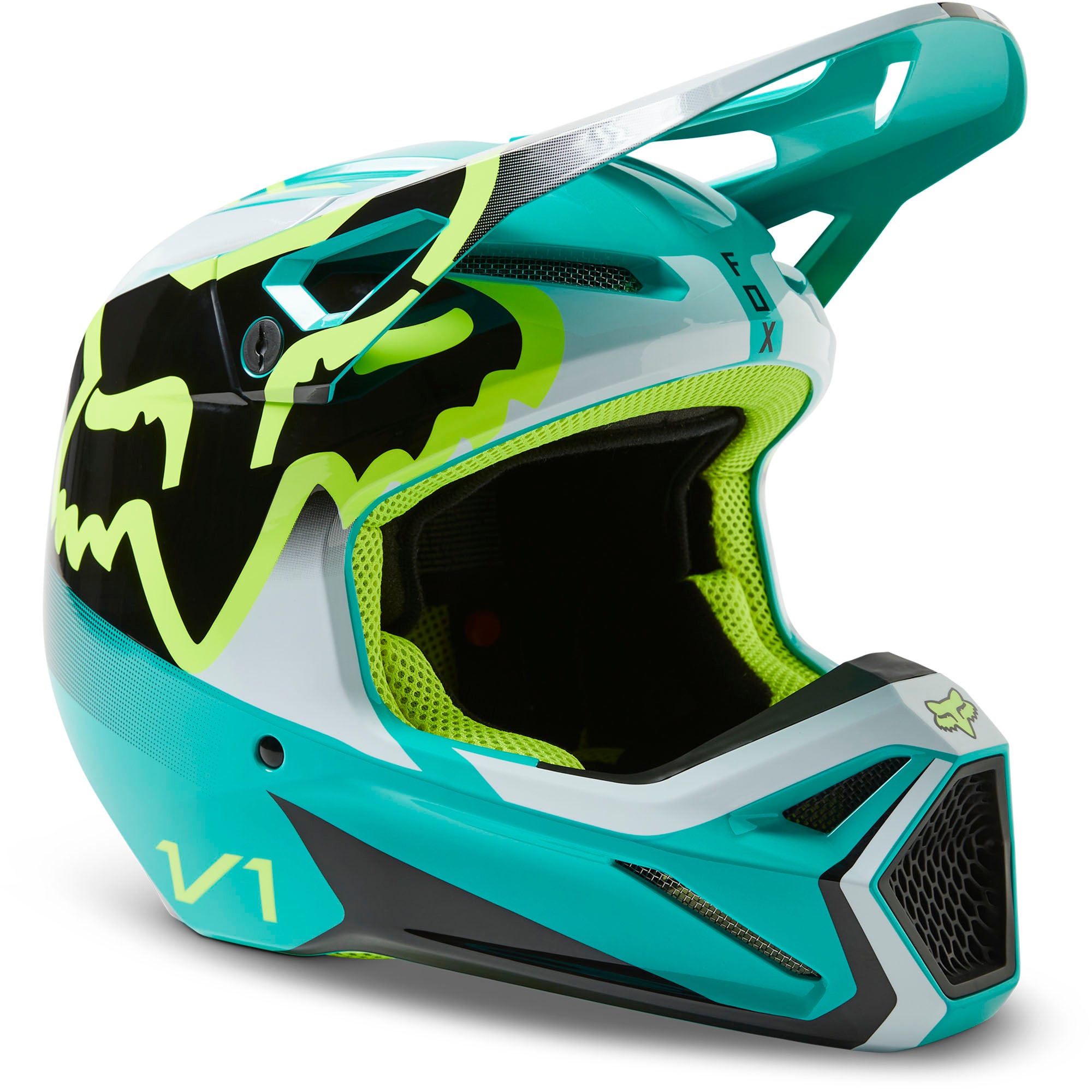 Fox Racing 29729-176-YM V1 Leed Motocross Helmet DOT/ECE