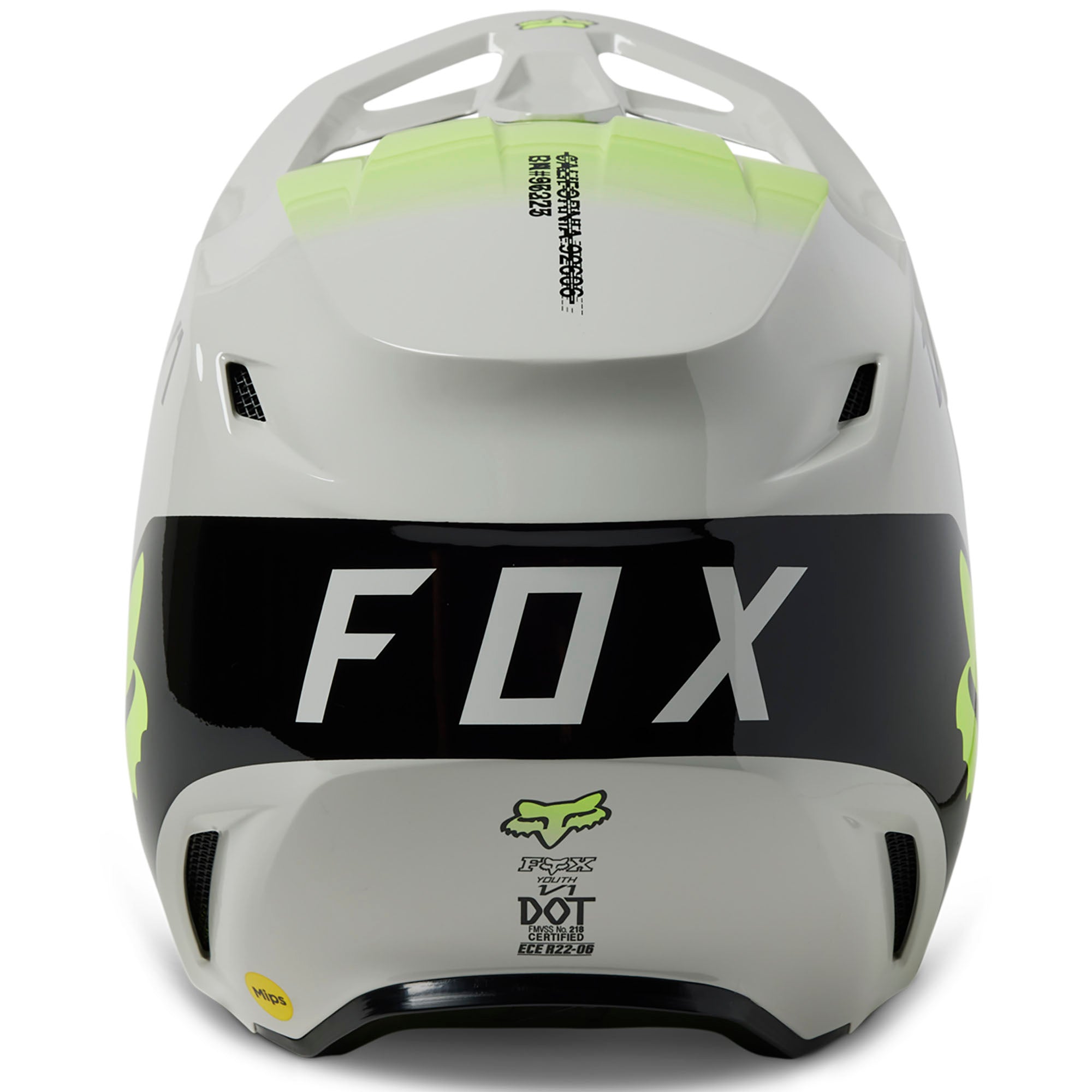 Fox Racing Youth V1 Toxsyk Open Face Offroad Helmet Steel Grey
