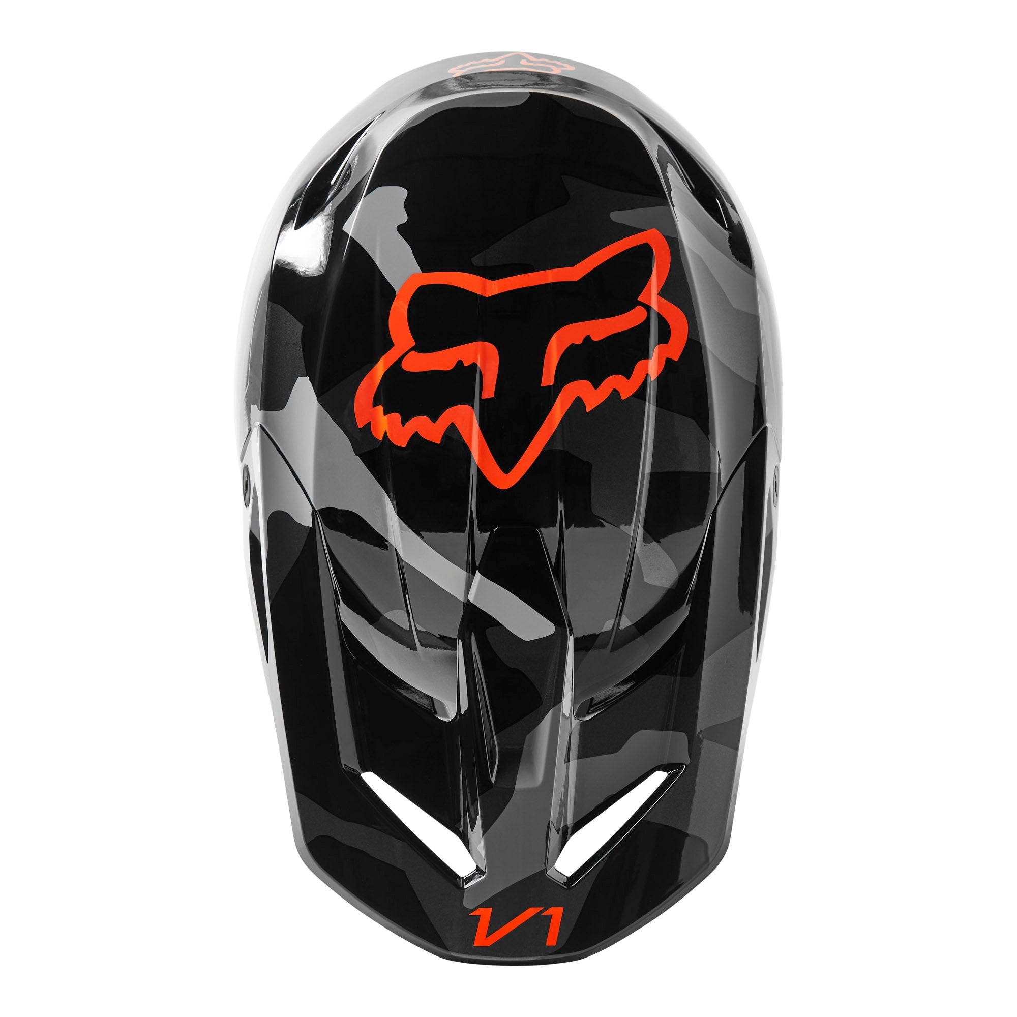 Fox Racing Youth V1 BNKR Open Face Offroad Helmet Grey Camouflage