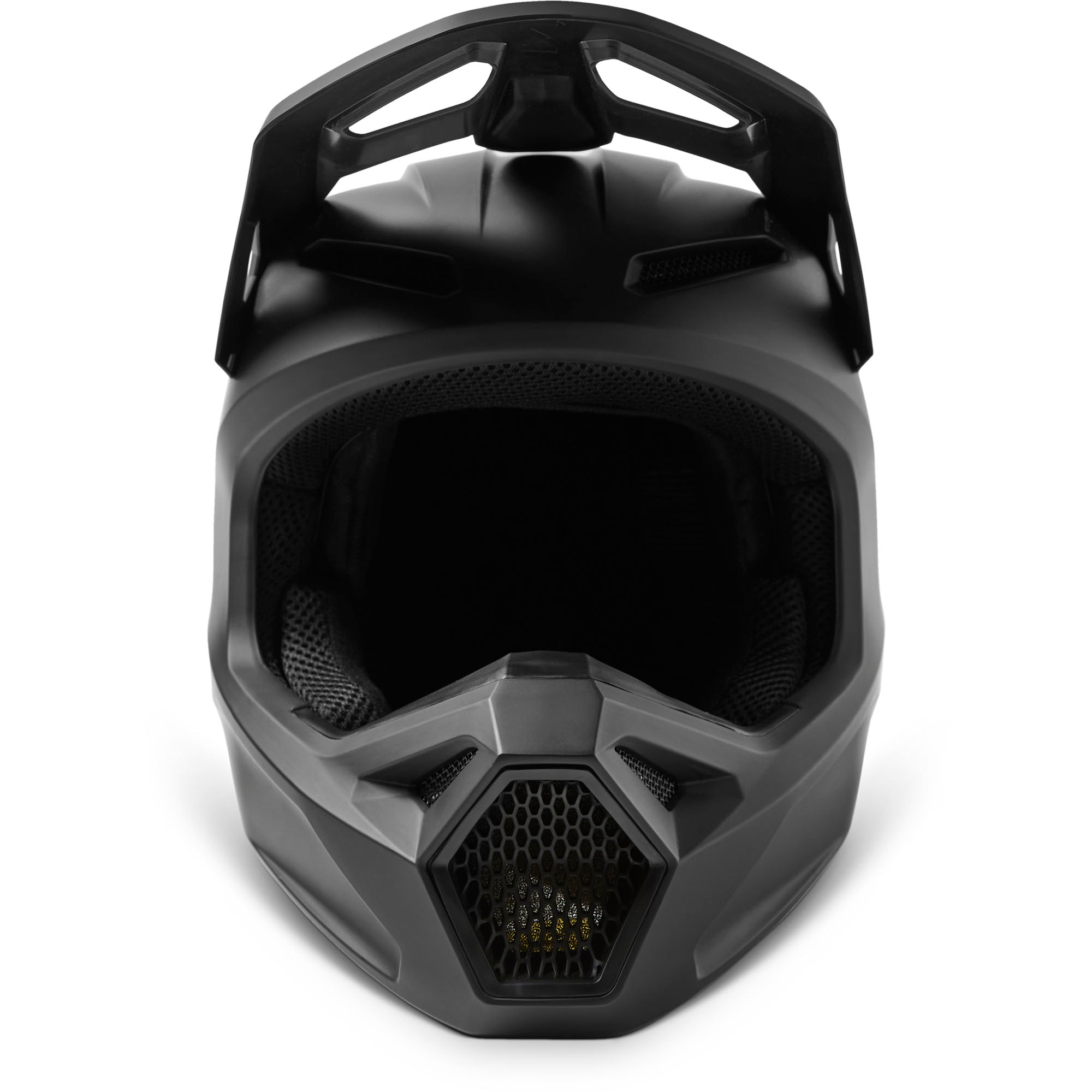 Fox Racing Youth V1 Matte Black Motocross Offroad Helmet Black