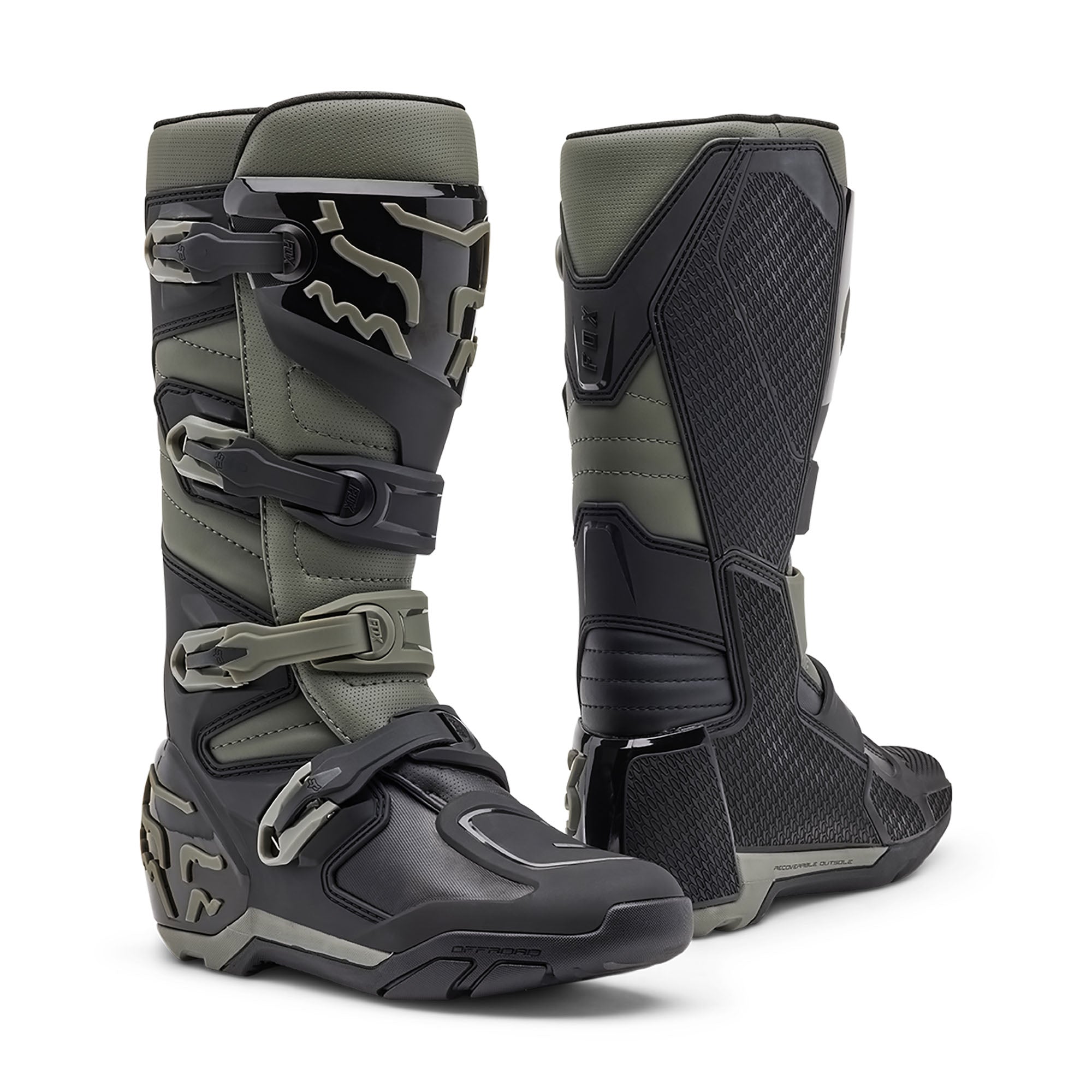 Fox Racing Mens Comp X Off Road Boots Grey/Black Mens