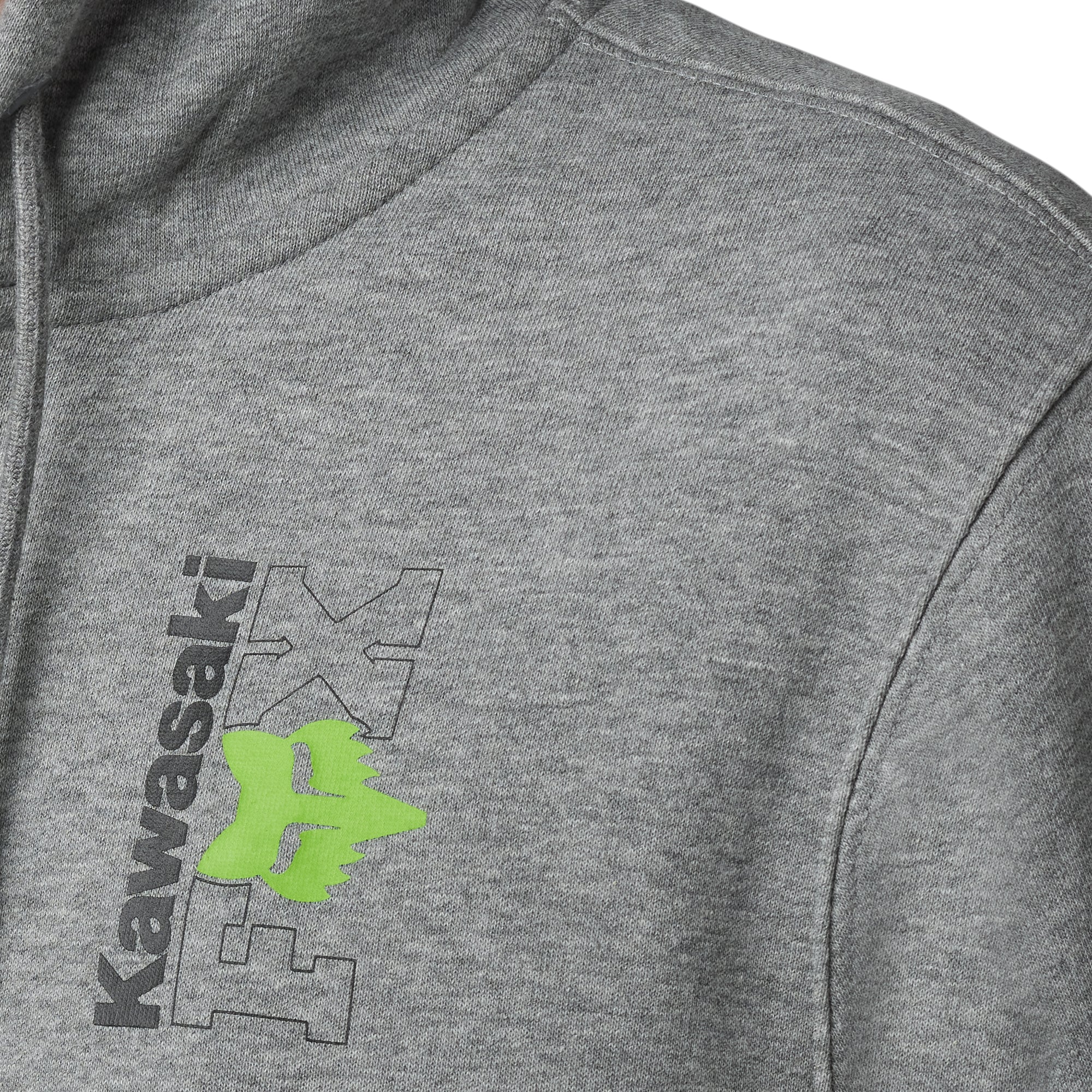 Fox Racing Kawasaki Zip Hoodie Heather Graphite Grey