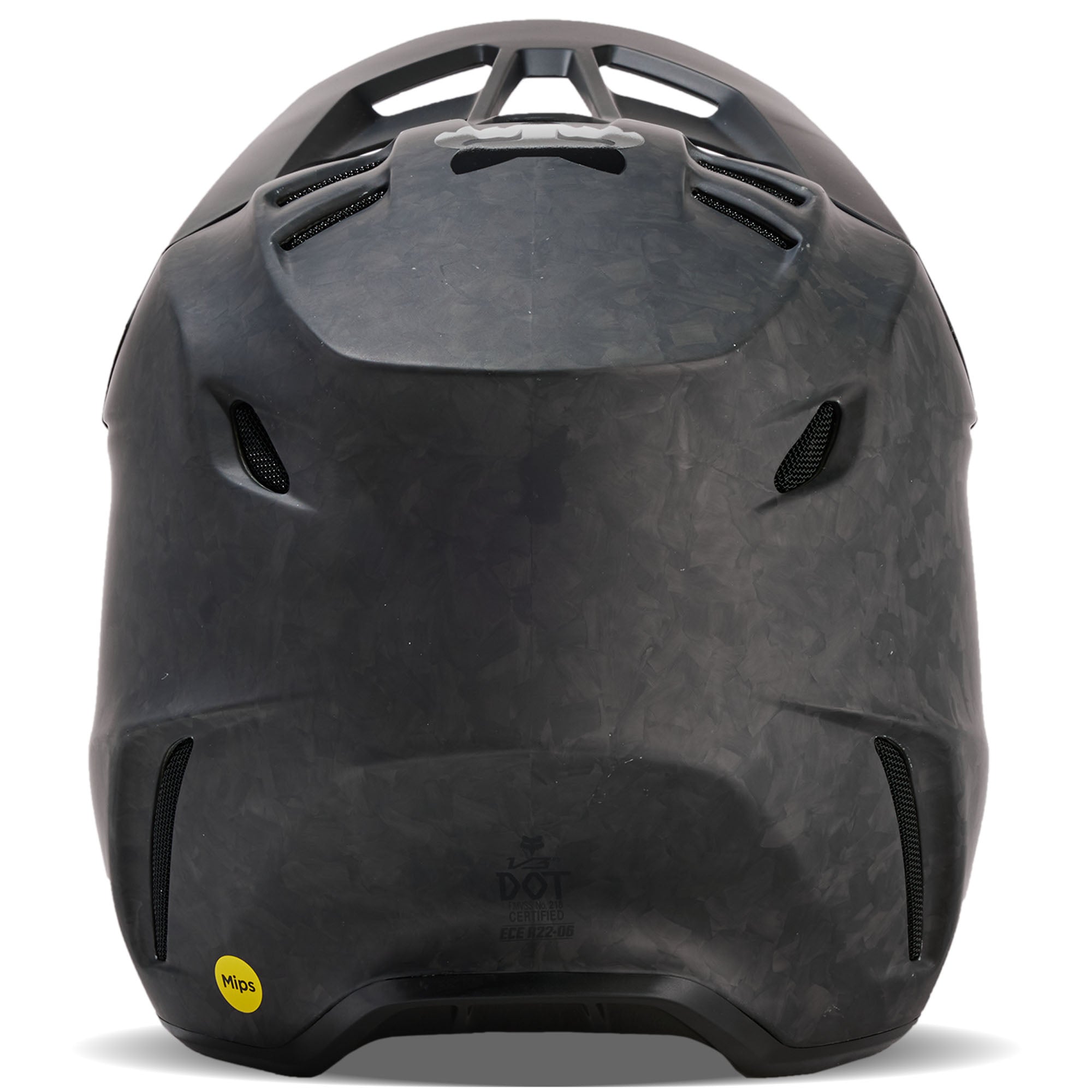 Fox Racing V3 RS Carbon Solid Open Face Offroad Helmet Matte Black