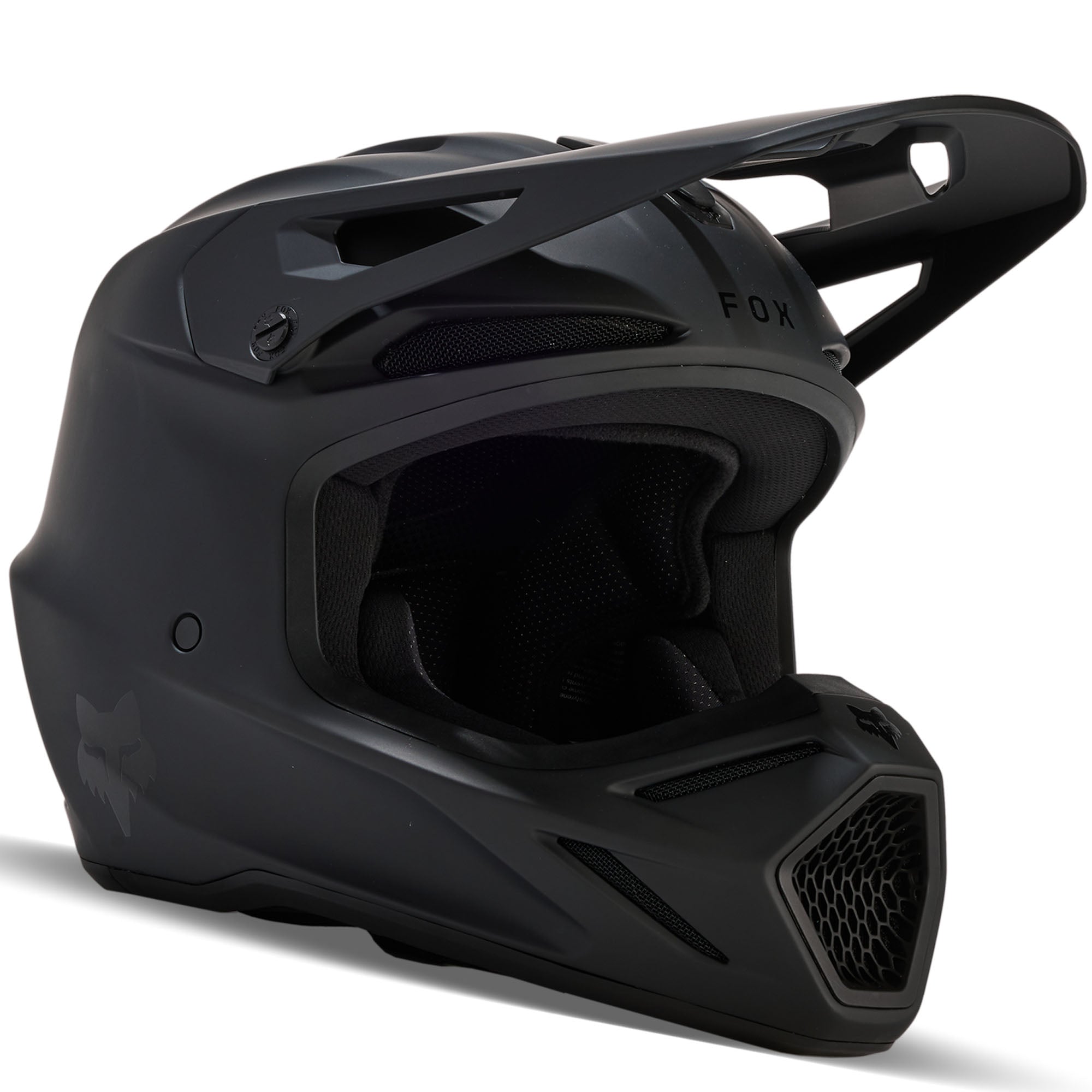 fox racing motorcycle helmets Fox Racing V3 Solid Open Face Offroad Helmet Matte Black