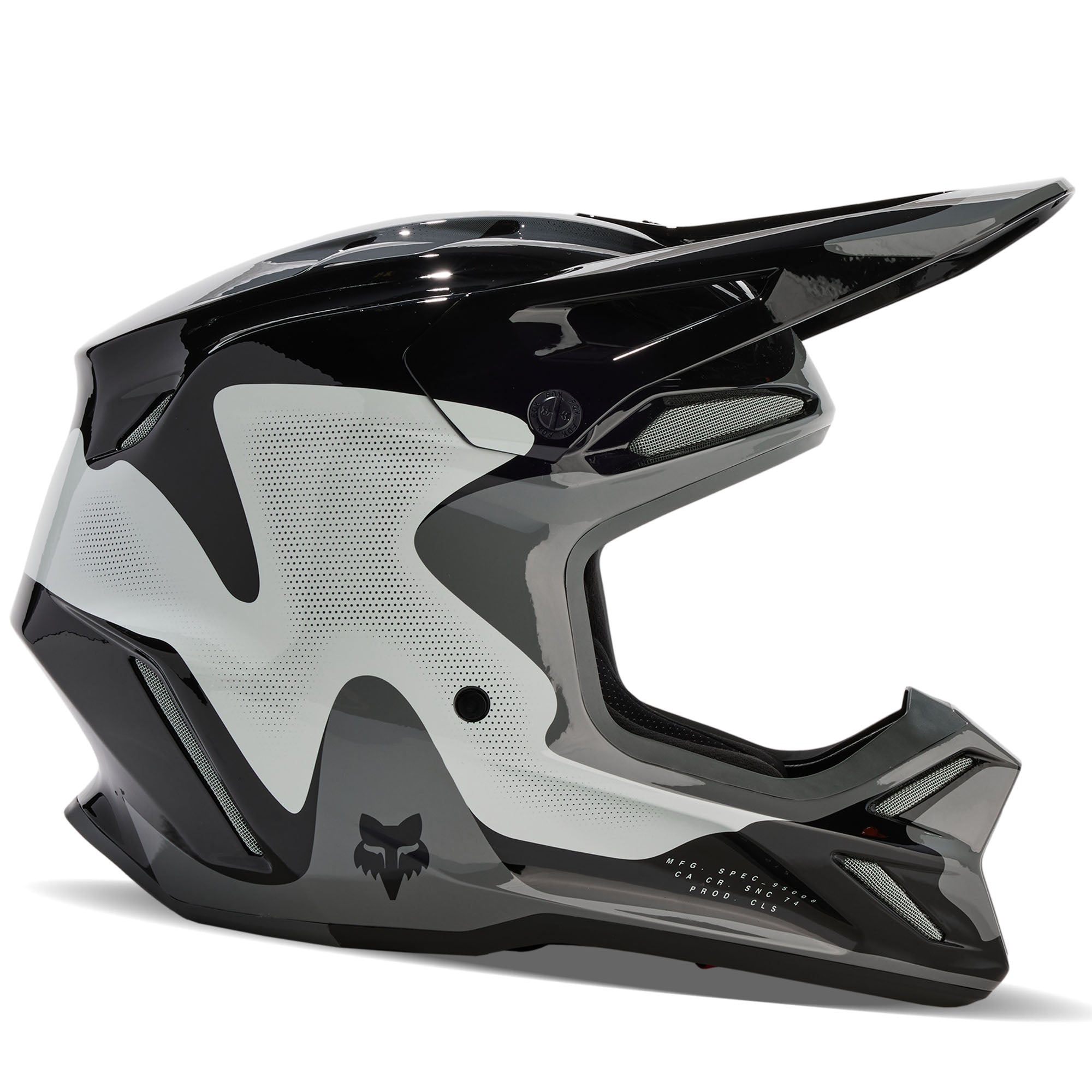Fox Racing V3 Revise Offroad Helmet Black/Grey Unisex-Adult