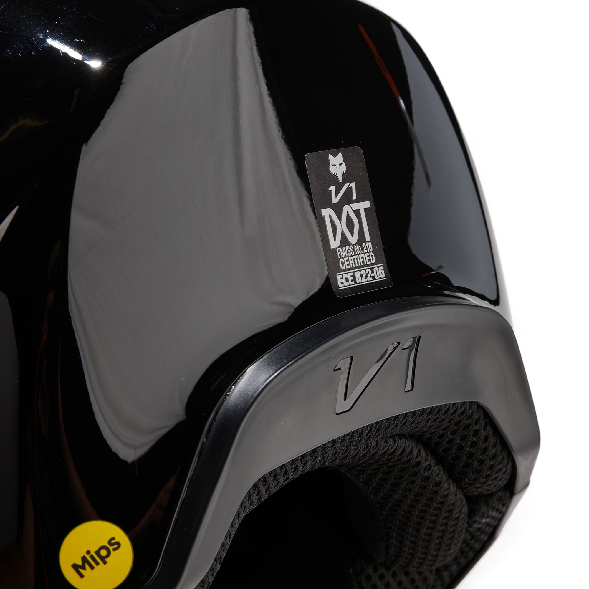 Fox Racing V1 Solid Open Face Offroad Helmet Black