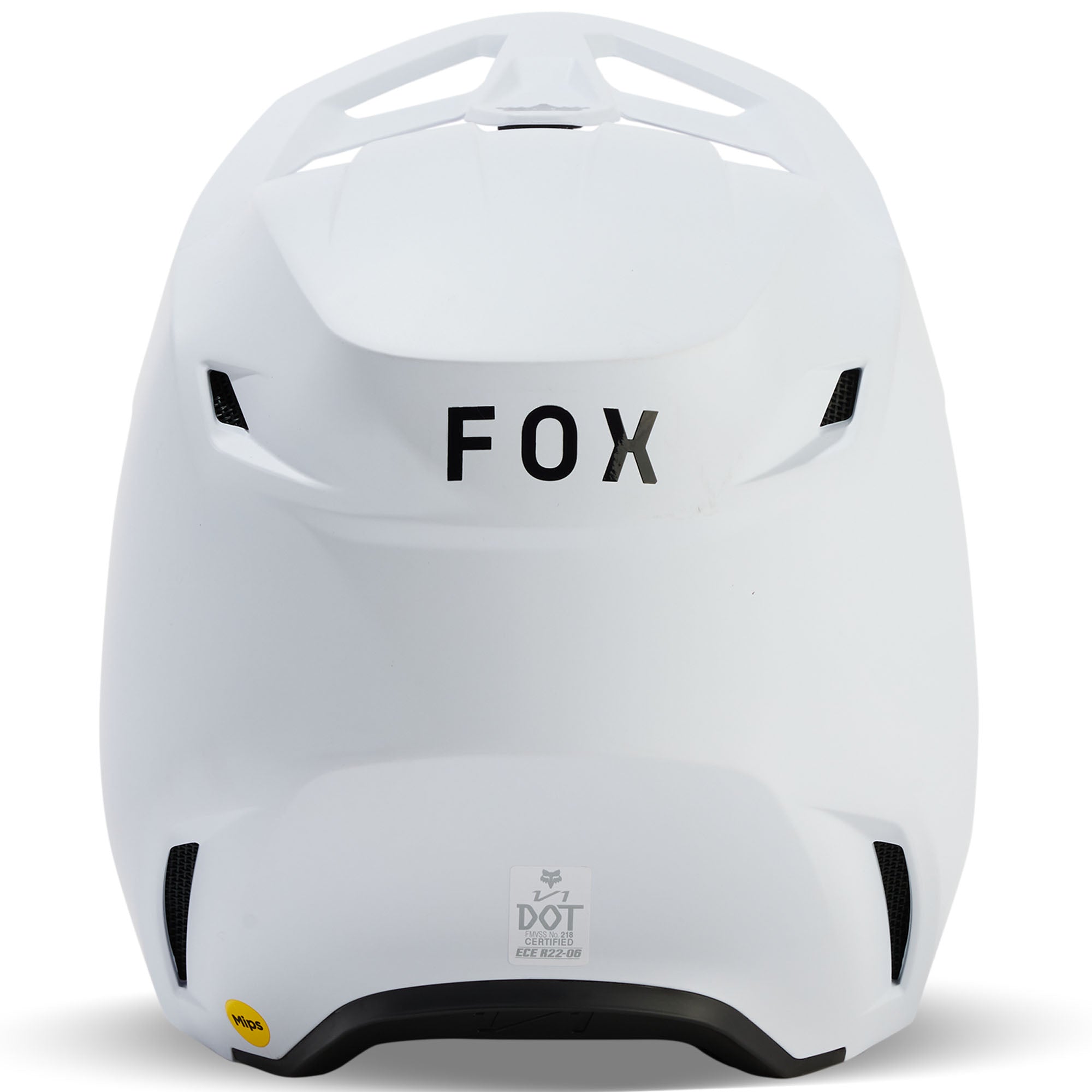 Fox Racing V1 Solid Open Face Offroad Helmet Matte White