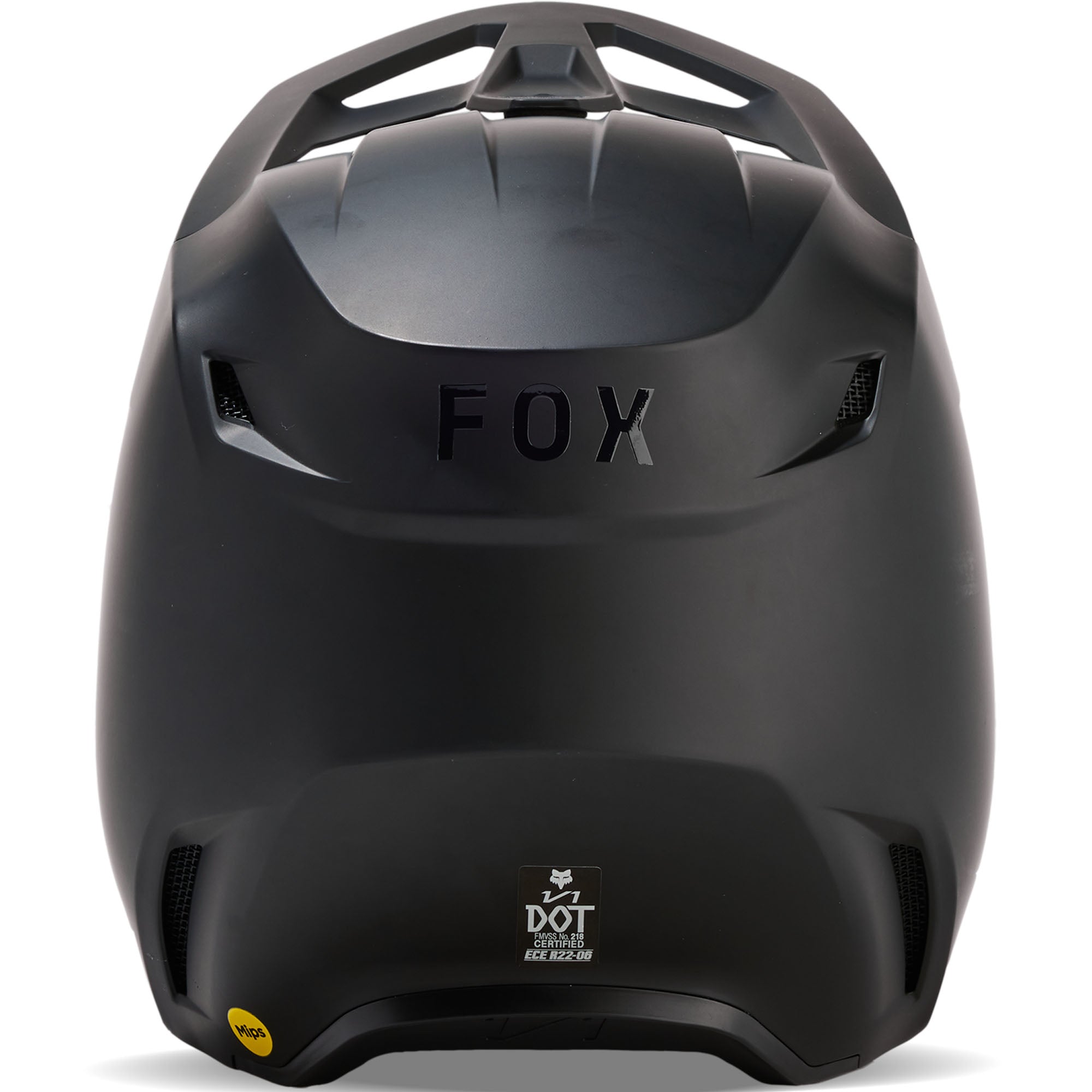 Fox Racing V1 Solid Open Face Offroad Helmet Matte Black
