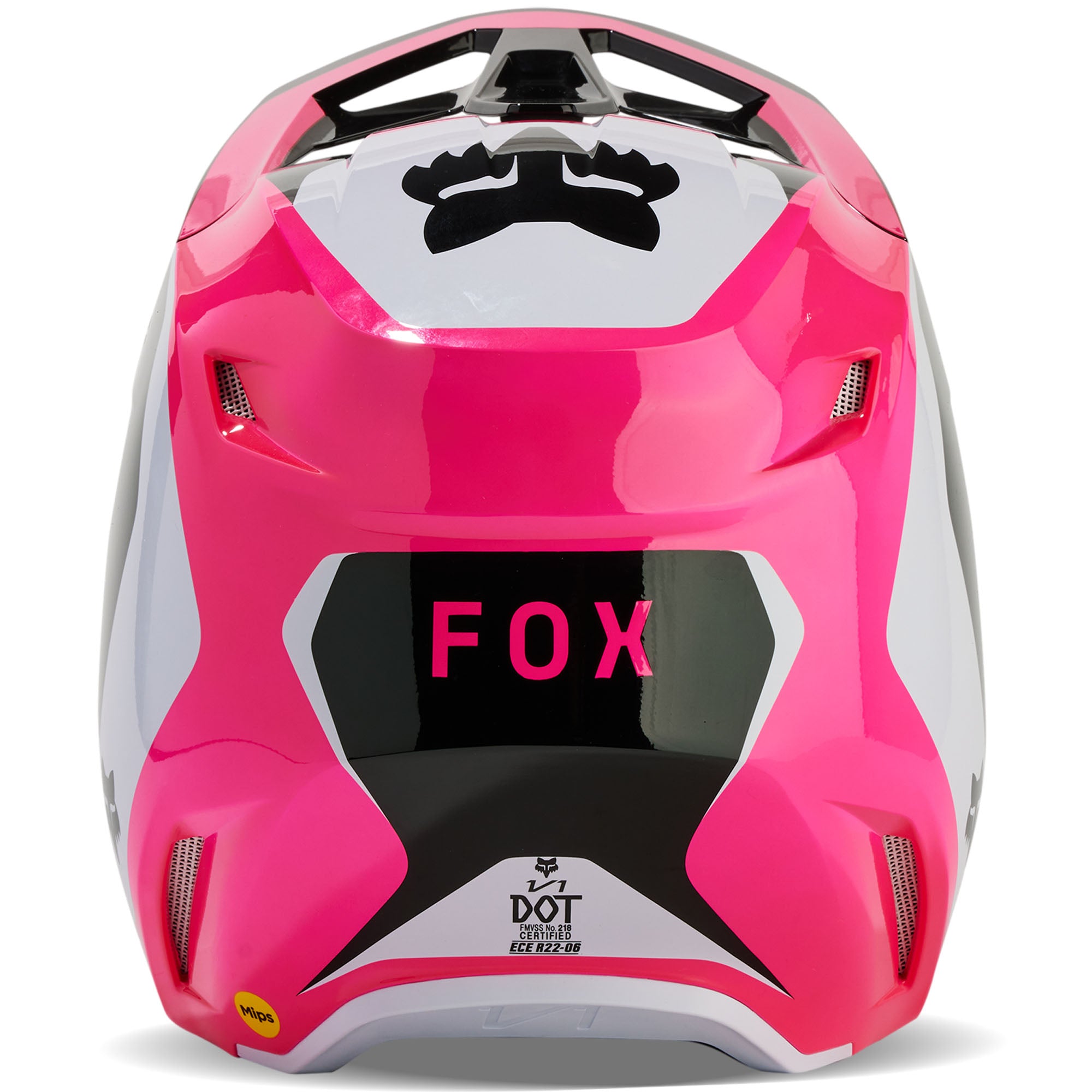 Fox Racing V1 Nitro Open Face Offroad Helmet Black/Pink