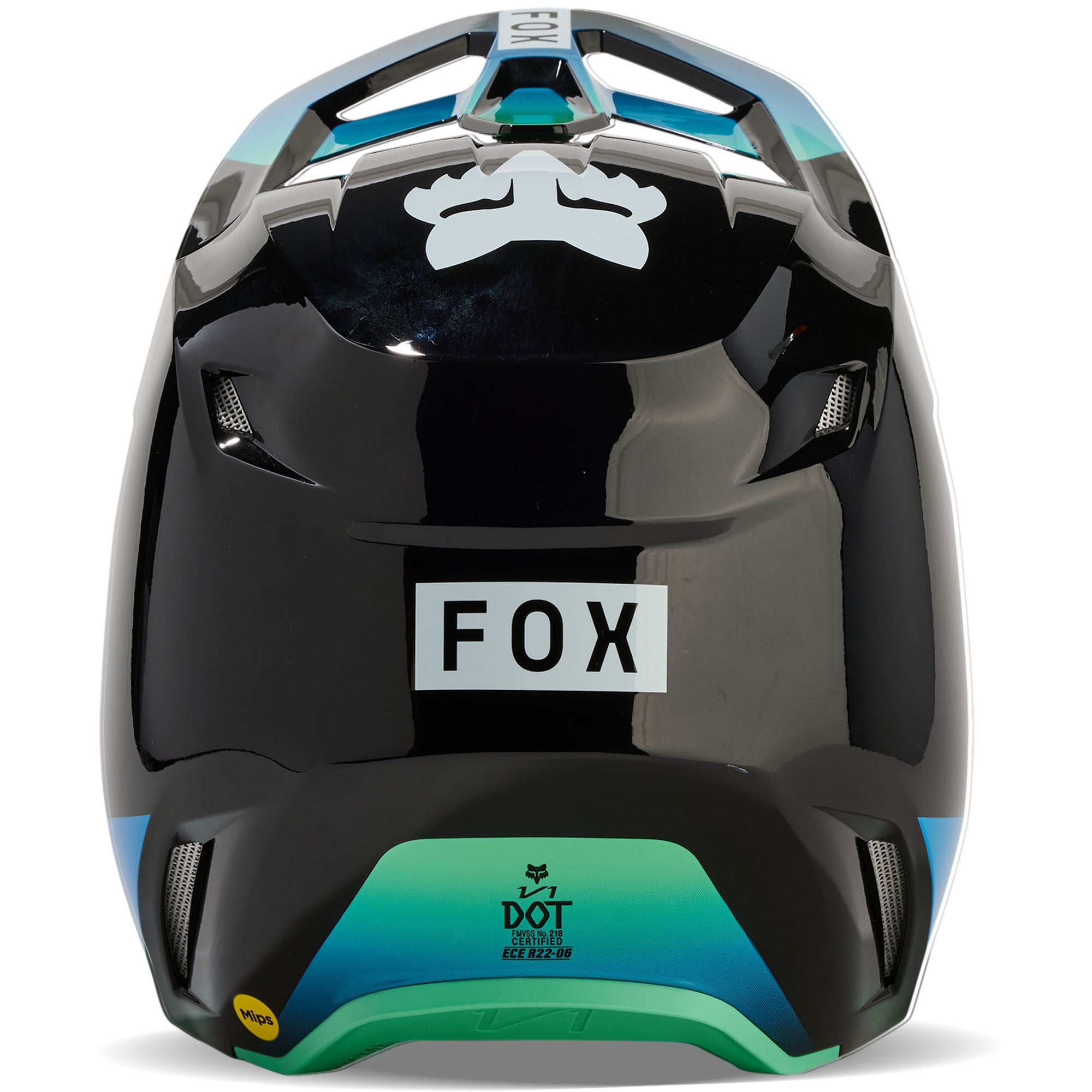 Fox Racing V1 Ballast Open Face Offroad Helmet Black/Blue