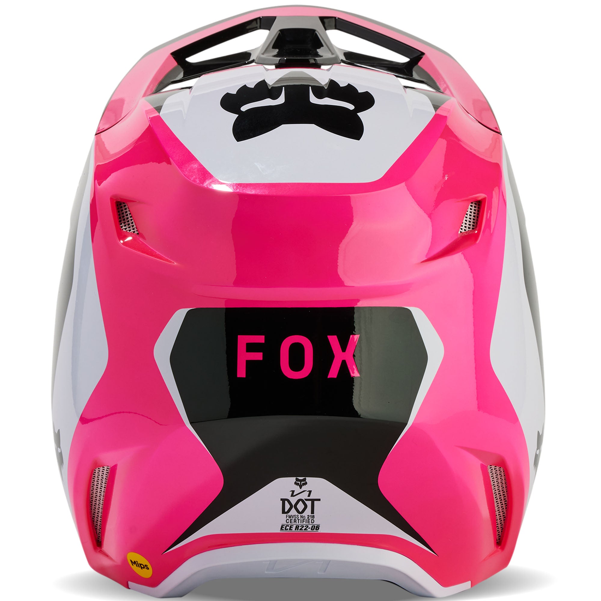 Fox Racing Youth V1 Nitro Open Face Offroad Helmet Black/Pink