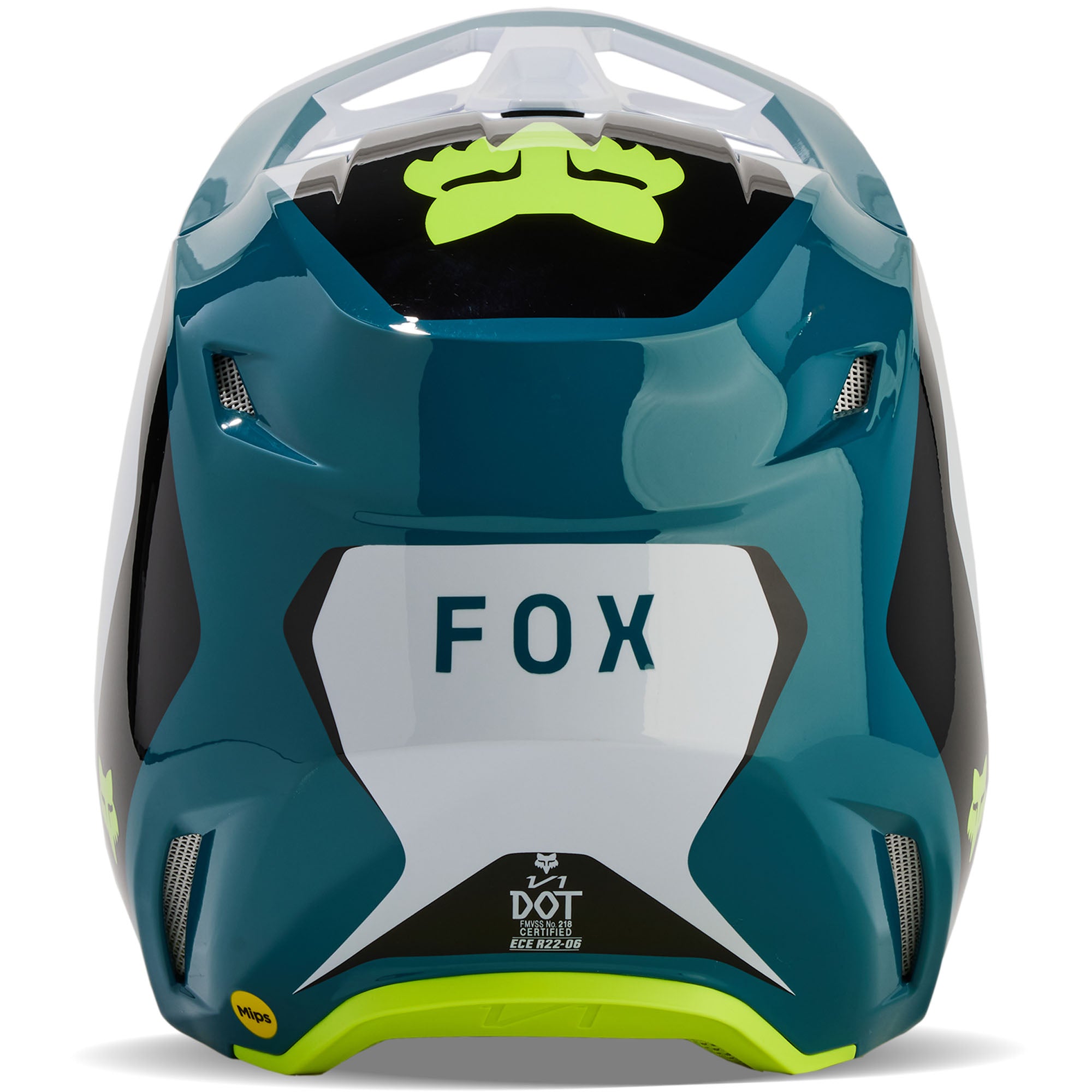 Fox Racing Youth V1 Nitro Open Face Offroad Helmet Maui Blue