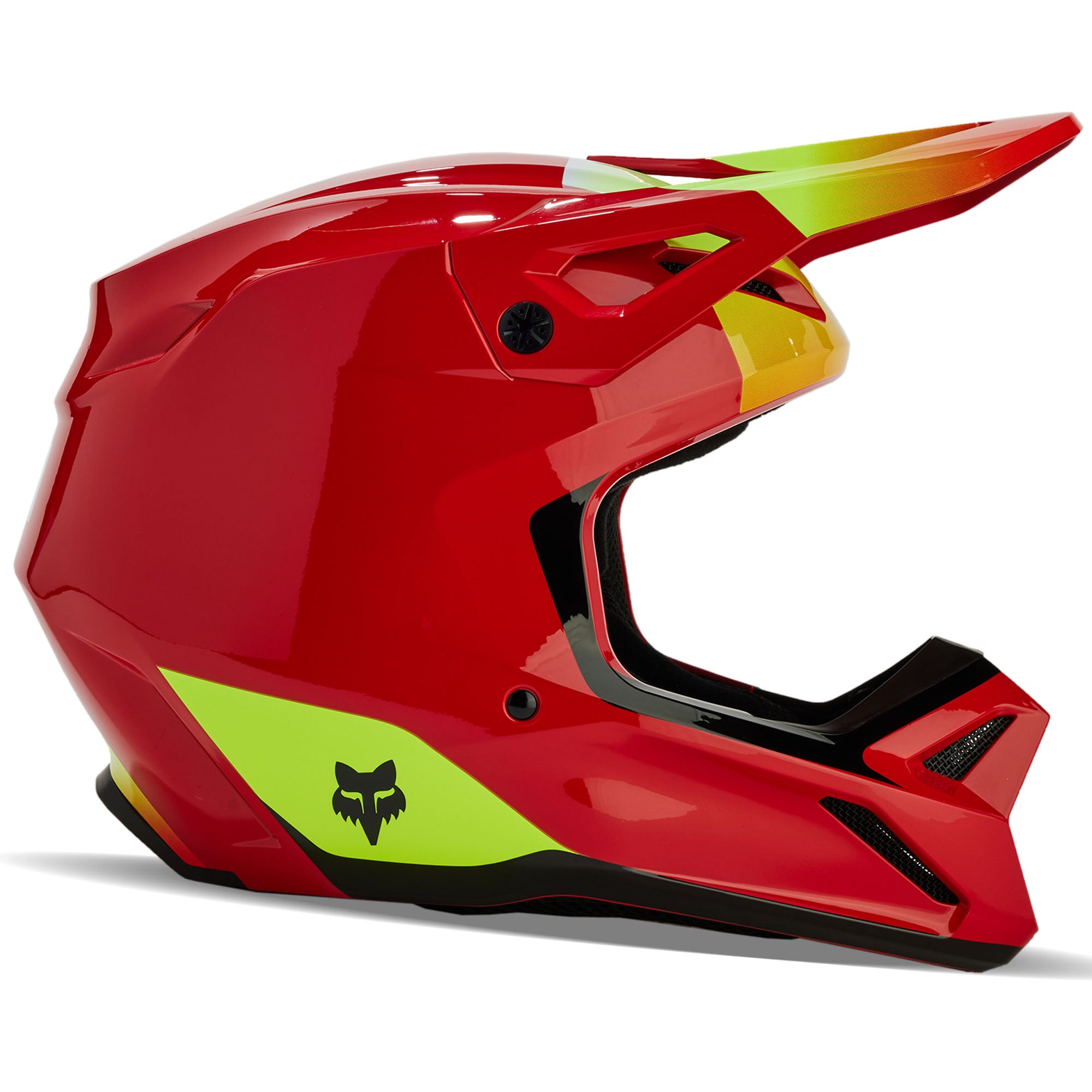 Fox Racing Youth V1 Ballast Offroad Helmet Fluorescent Red Unisex-Child