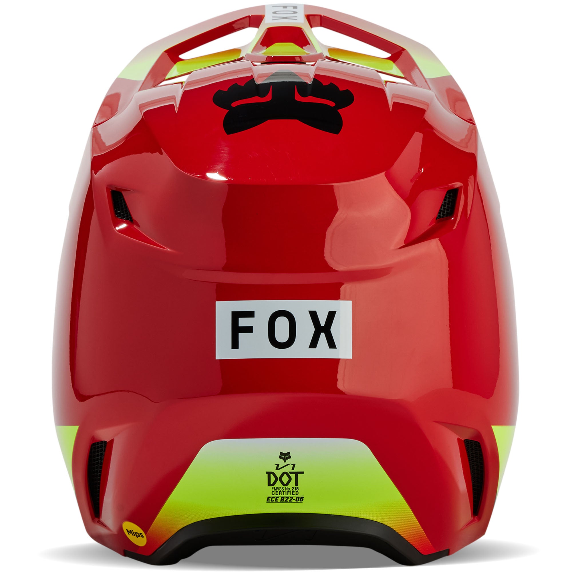 Fox Racing Youth V1 Ballast Open Face Offroad Helmet Fluorescent Red