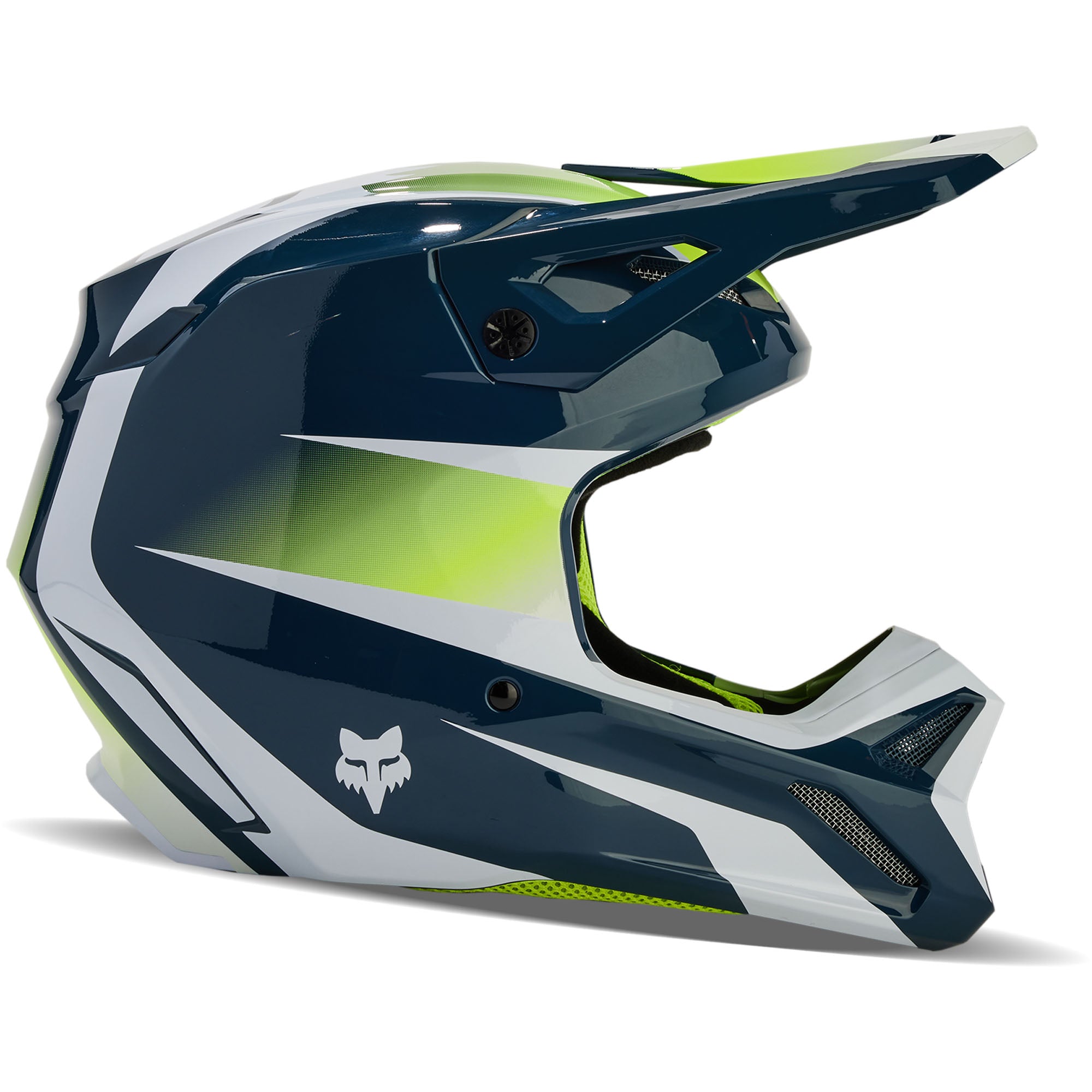 Fox Racing Youth V1 Flora Open Face Offroad Helmet Dark Indigo Blue Fox Racing Youth V1 Flora Open Face Offroad Helmet Dark Indigo Blue