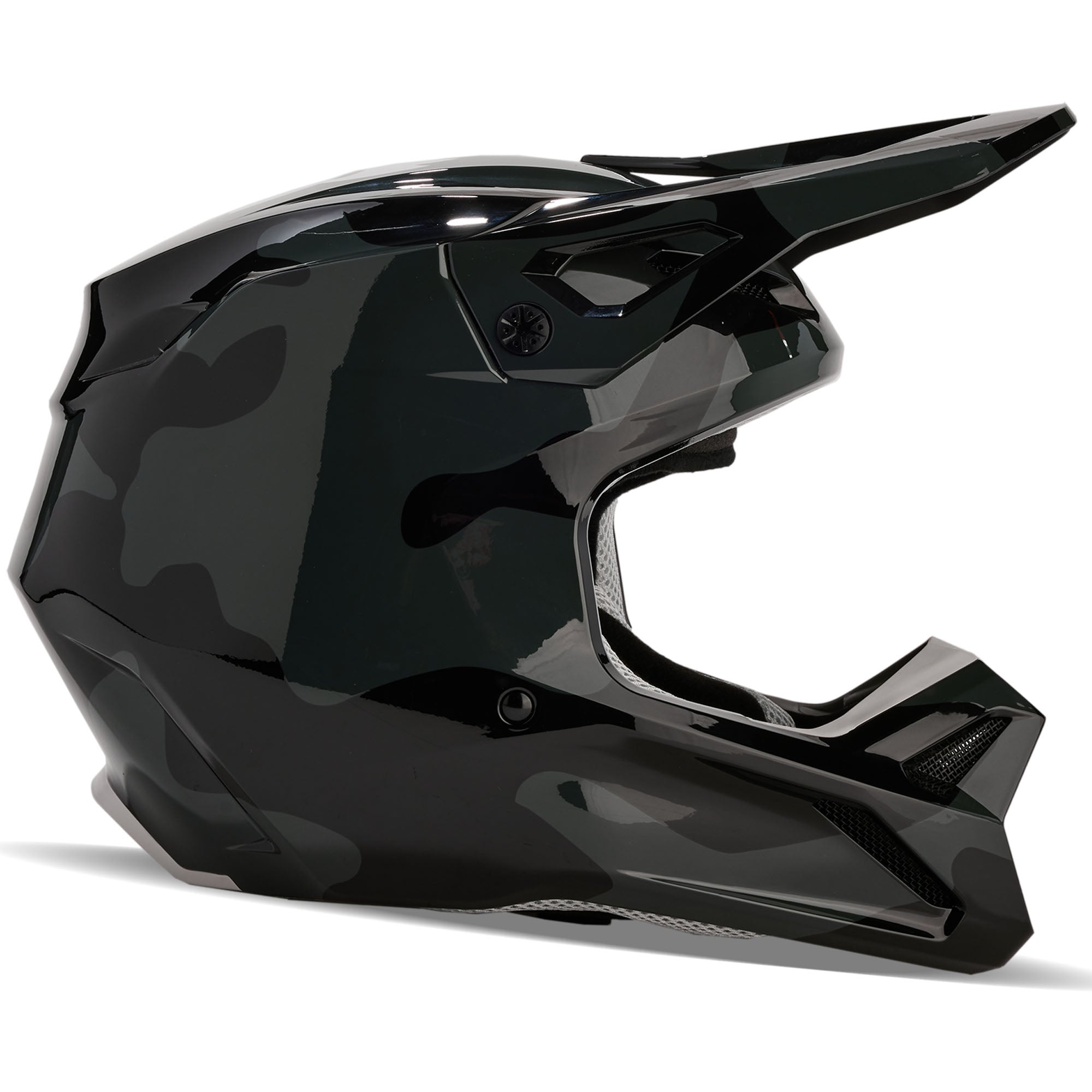Fox Racing Youth V1 Bnkr Offroad Helmet Black Camo Unisex-Child