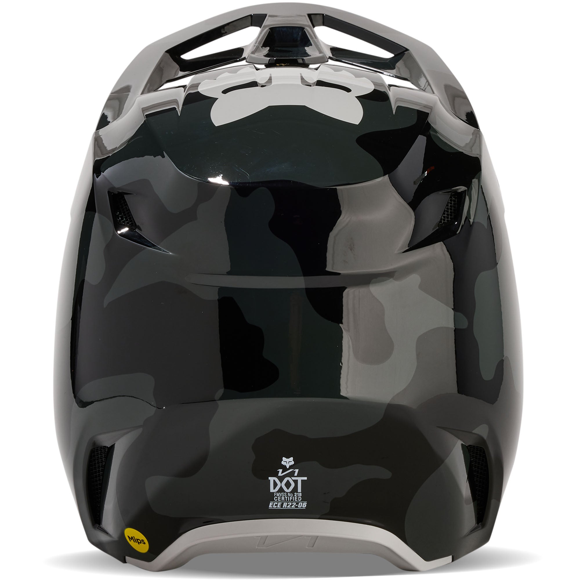 Fox Racing Youth V1 Bnkr Open Face Offroad Helmet Black Camo