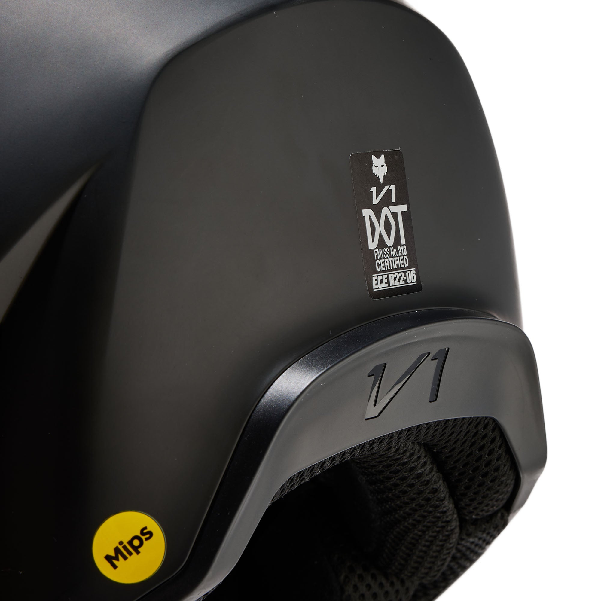 Fox Racing Youth V1 Matte Black Open Face Offroad Helmet Matte Black