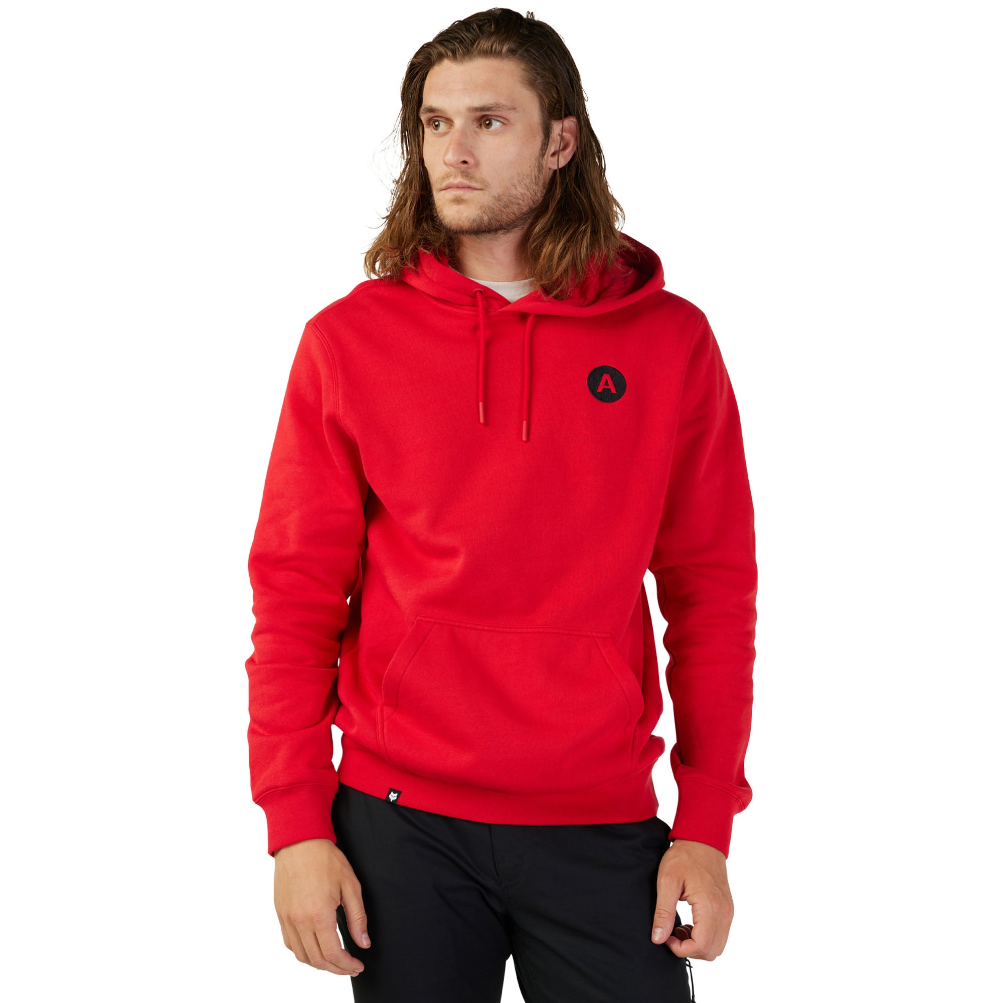 Fox Racing Image Fleece Pullover Hoodie Flame Red Mens