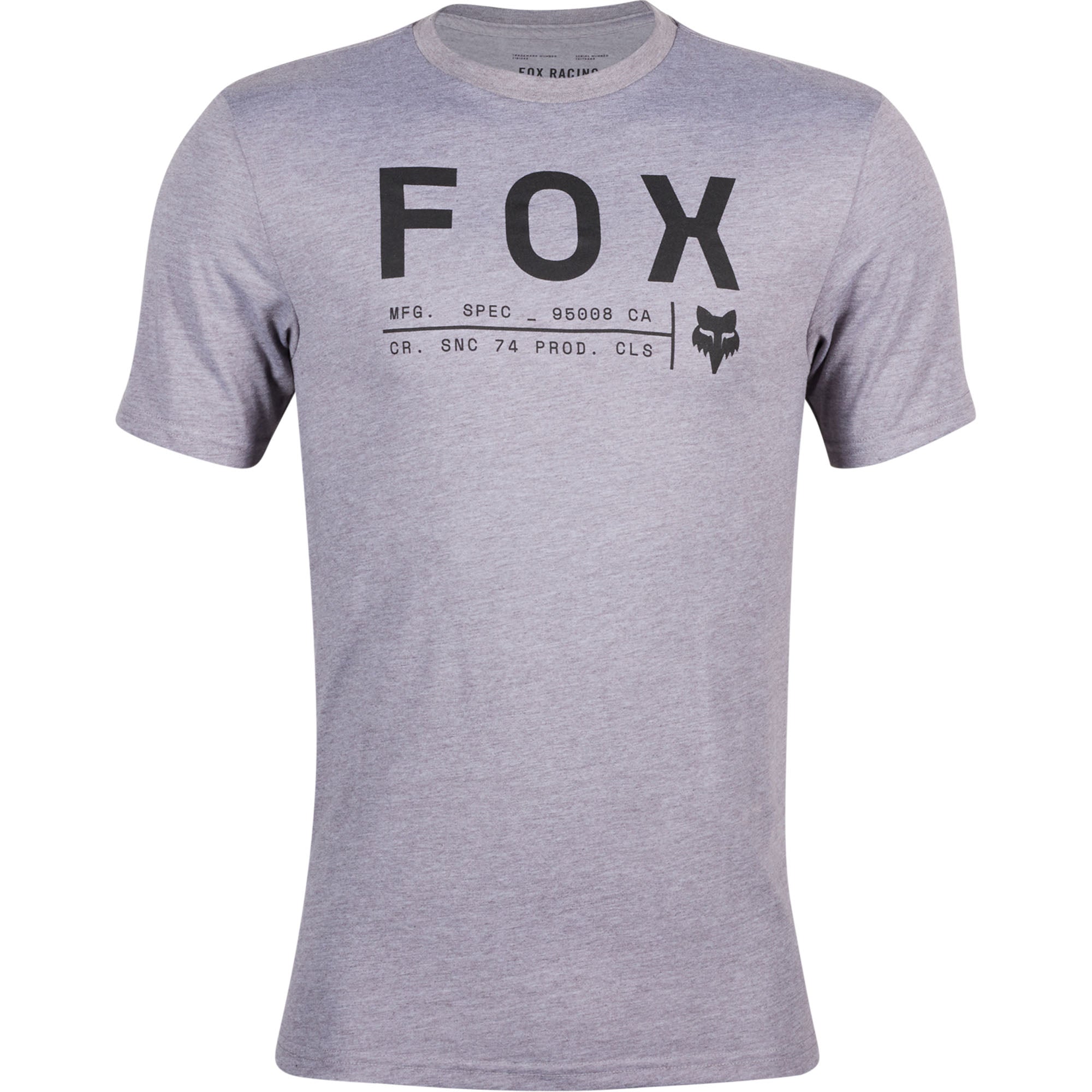 Fox Racing Non Stop Short Sleeve Tech Tee Heather Graphite Mens