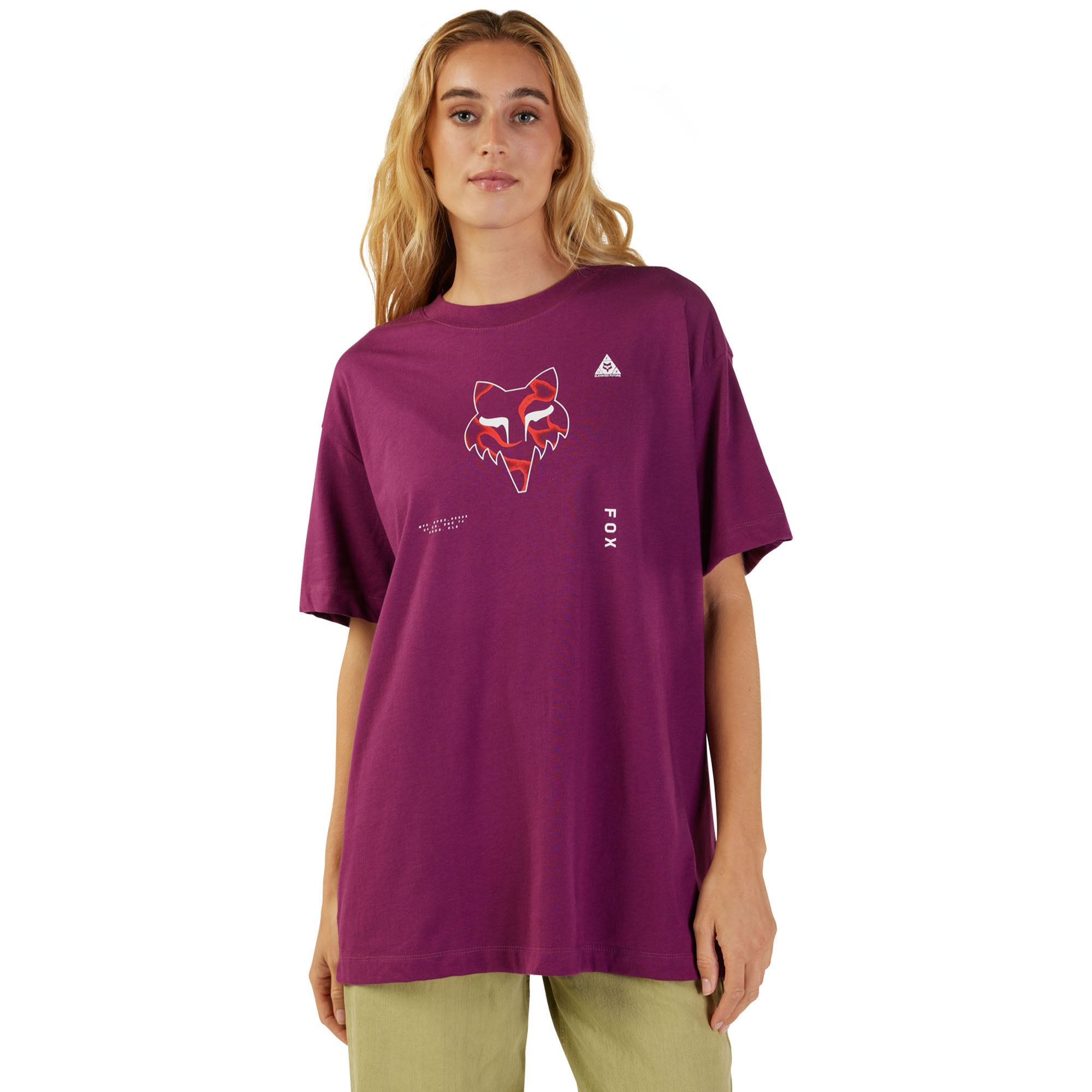 Fox Racing Withered Oversized Short Sleeve Tee Magnetic Womens