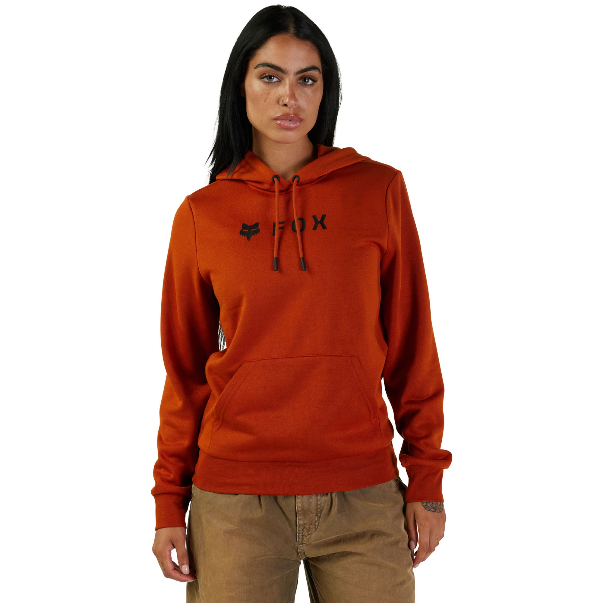 Fox Racing Absolute Fleece Pullover Hoodie Burnt Orange Womens
