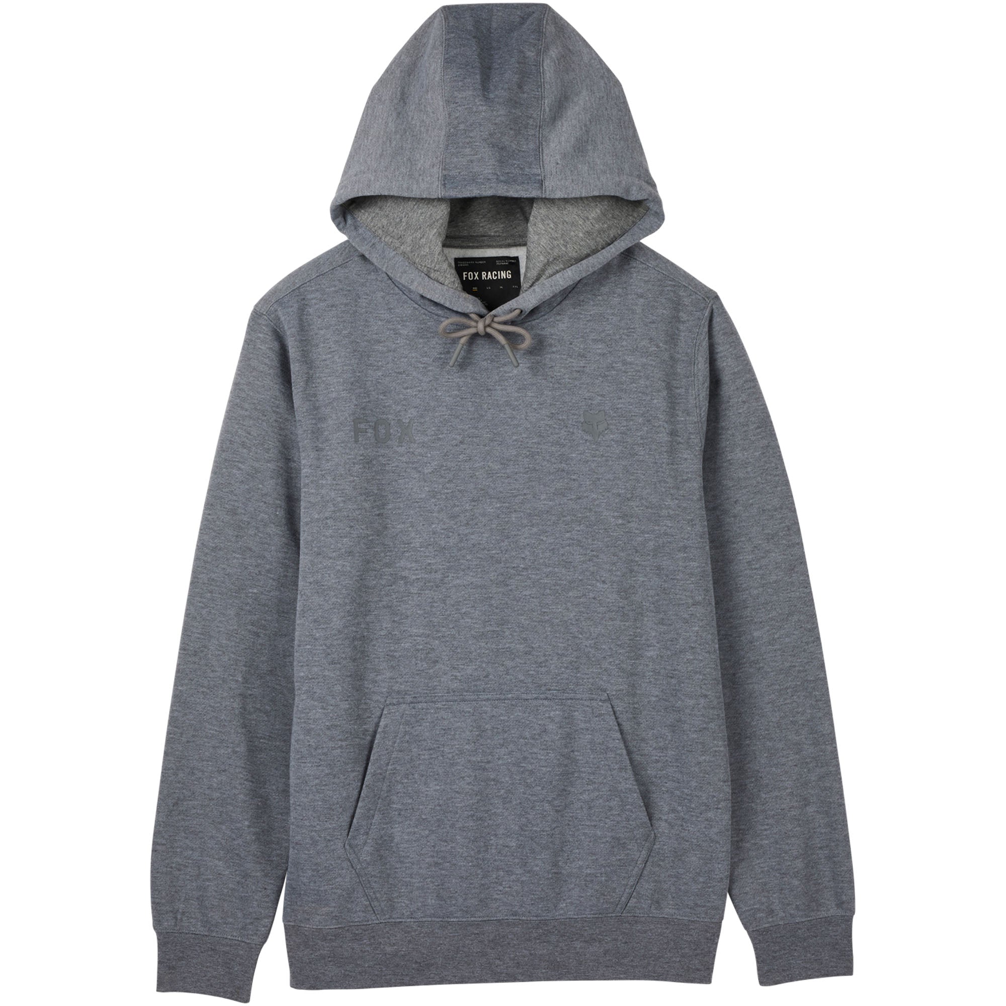 Fox Racing Wordmark Fleece Pullover Hoodie Heather Graphite Womens