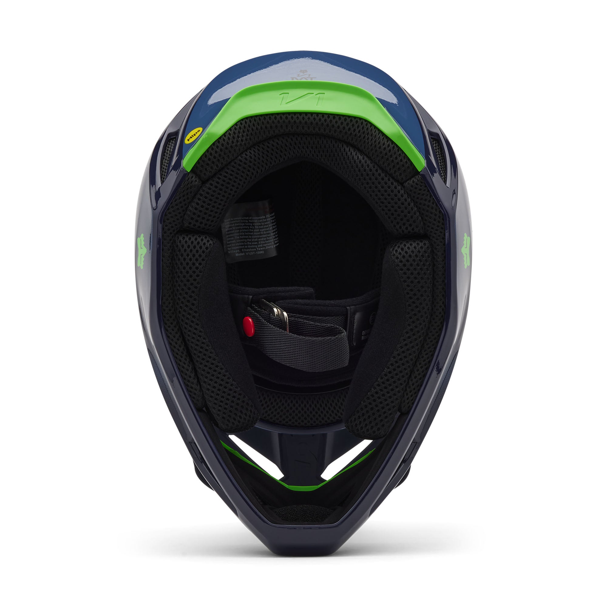 Fox Racing Youth V1 Taunt Open Face Offroad Helmet Navy Blue