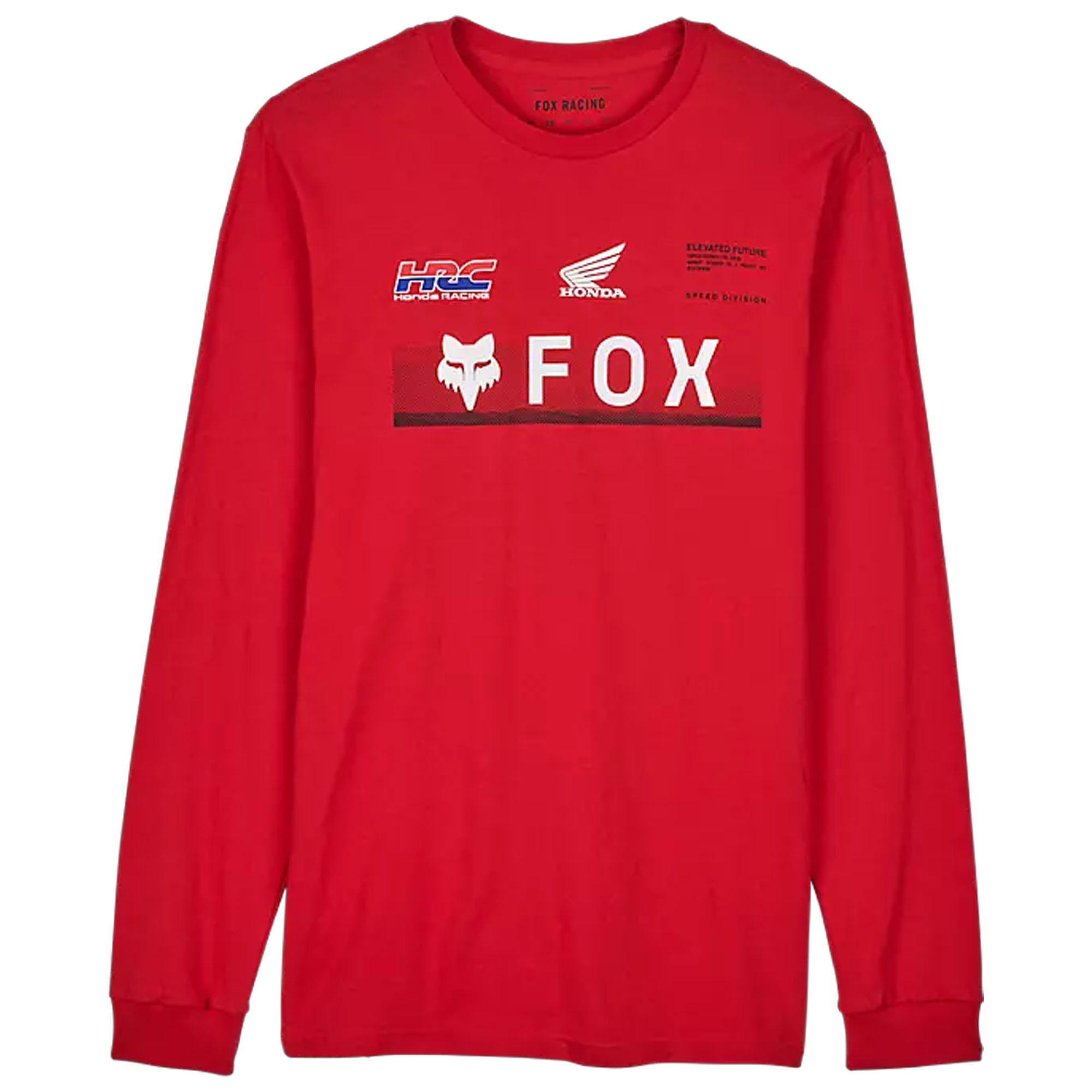 Fox Racing Fox x Honda Premium Long Sleeve Tee Flame Red Unisex-Adult