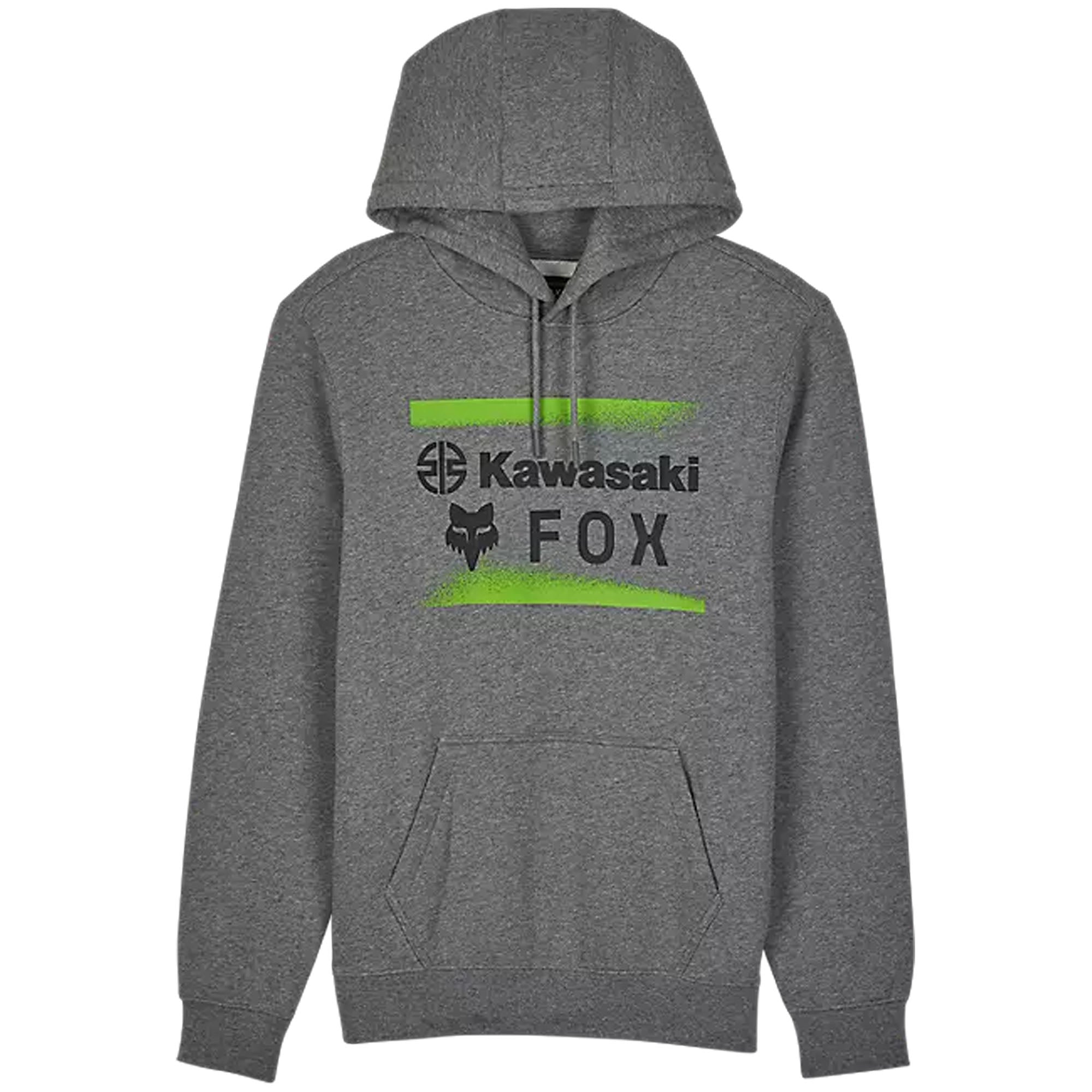Fox Racing Fox x Kawasaki Pullover Hoodie Heather Graphite Grey Unisex-Adult