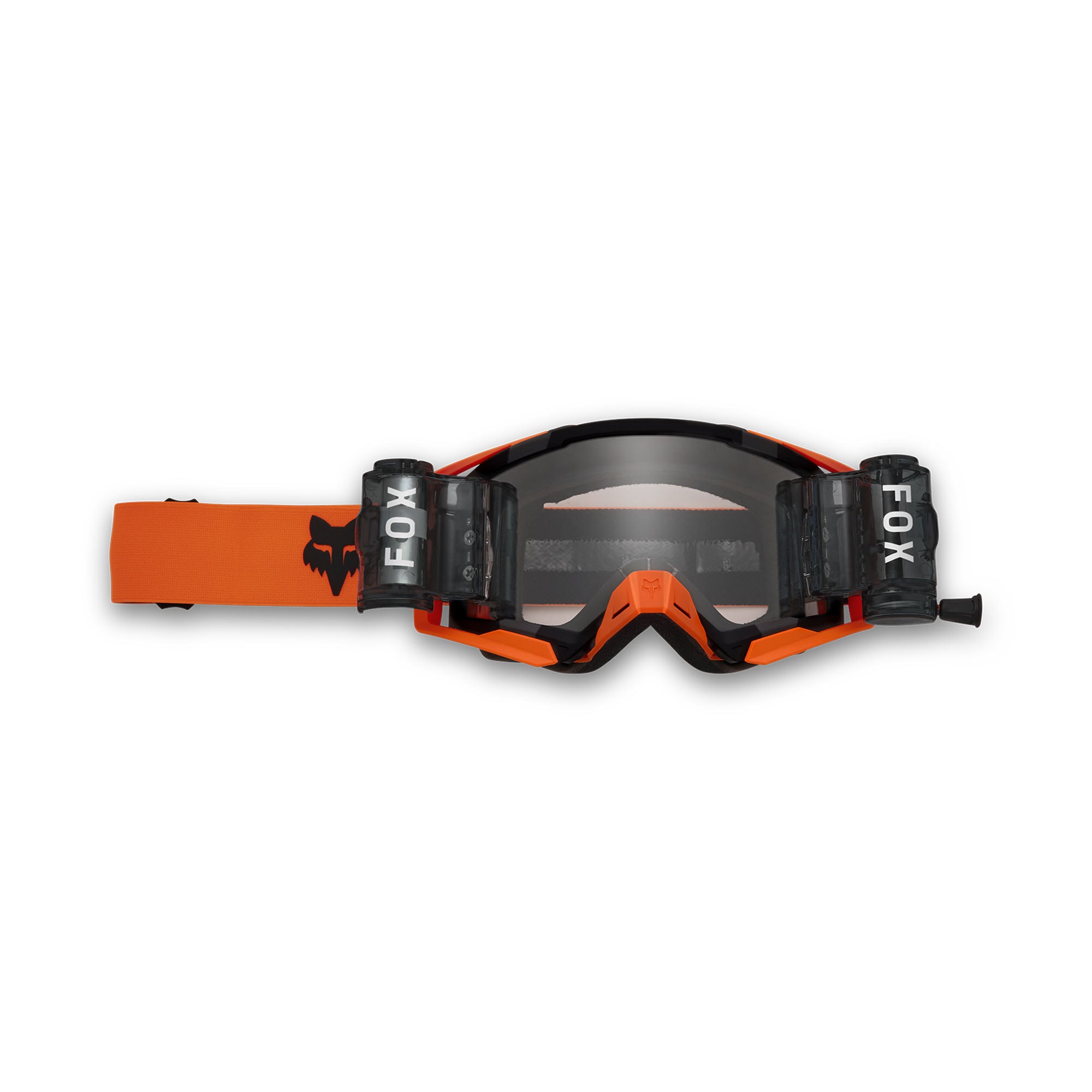 fox roll off goggles Fox Racing 32981-824-OS Airspace Roll-Off Goggles VLS Non-Slip Roll-Off  Fluorescent Orange