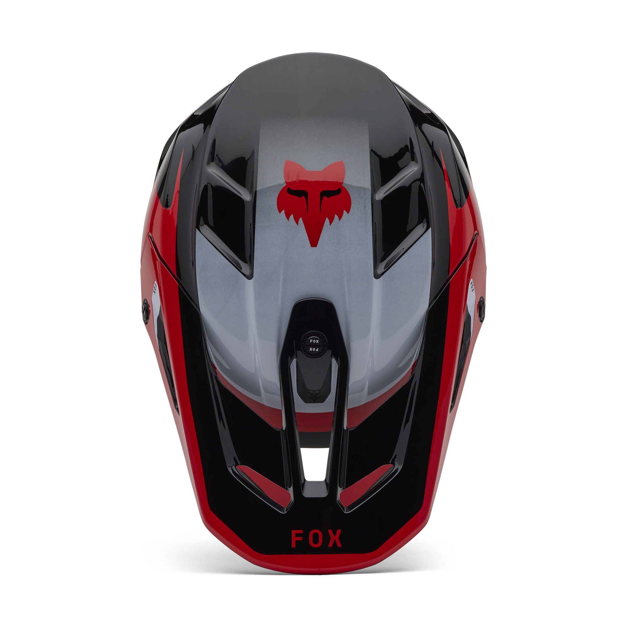 Fox Racing V3 Divider Open Face Offroad Helmet Black Red
