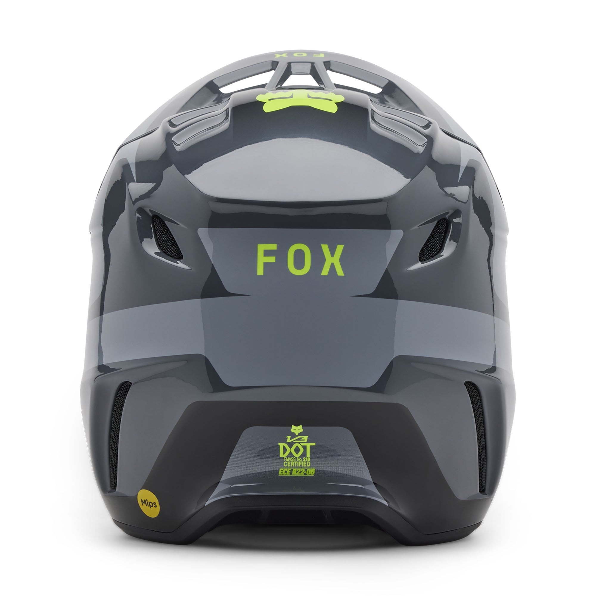 Fox Racing V3 Divider Open Face Offroad Helmet Graphite Grey