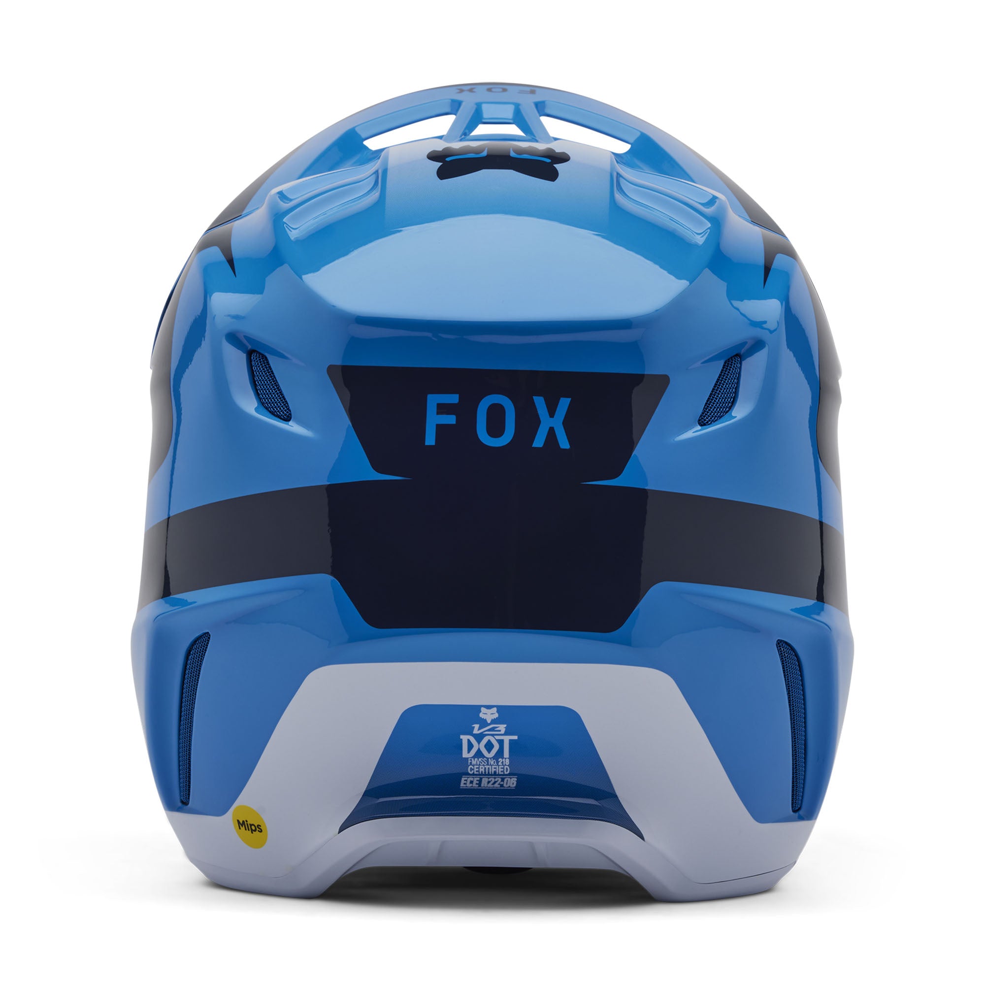 Fox Racing V3 Divider Open Face Offroad Helmet True Blue