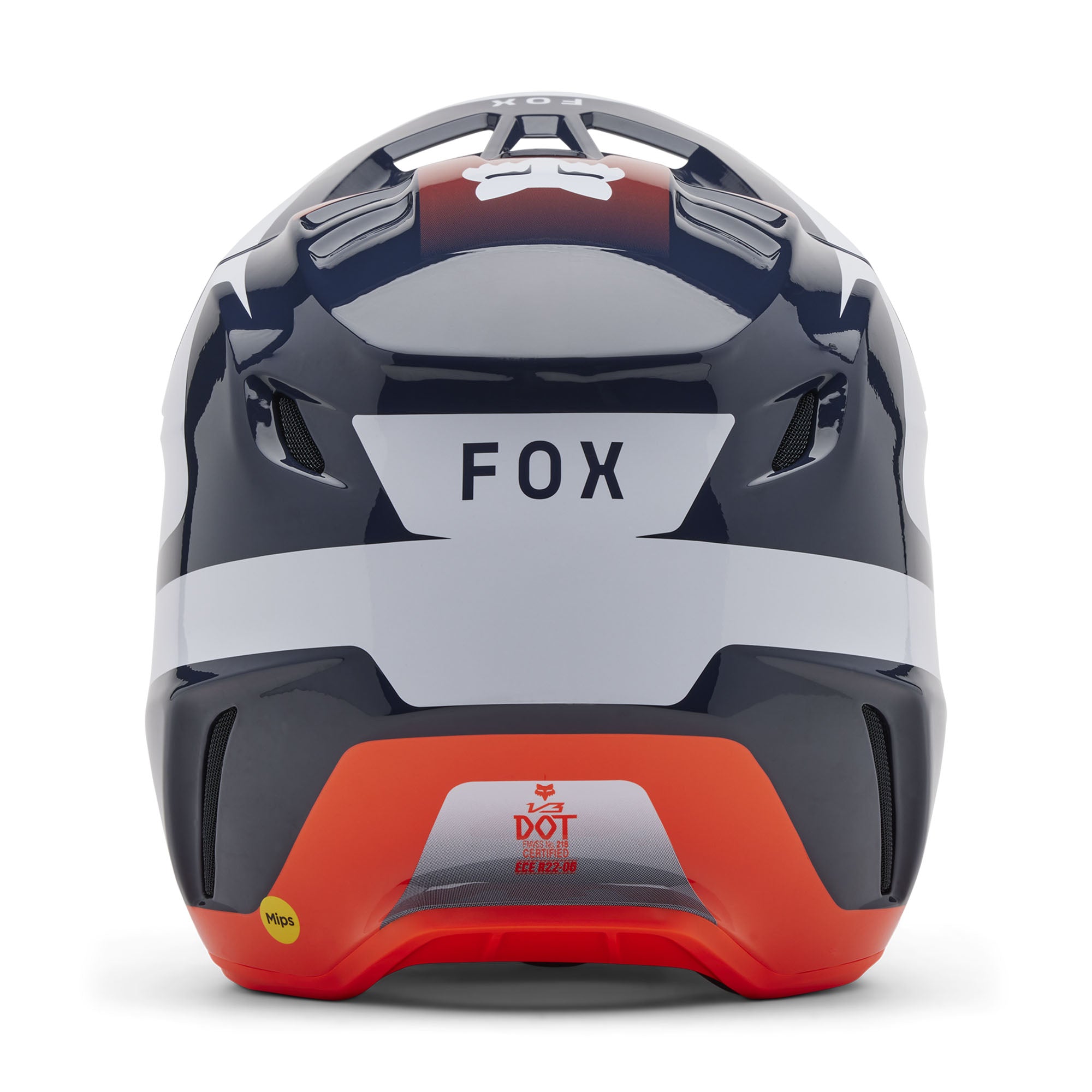 Fox Racing V3 Divider Open Face Offroad Helmet Midnight Blue