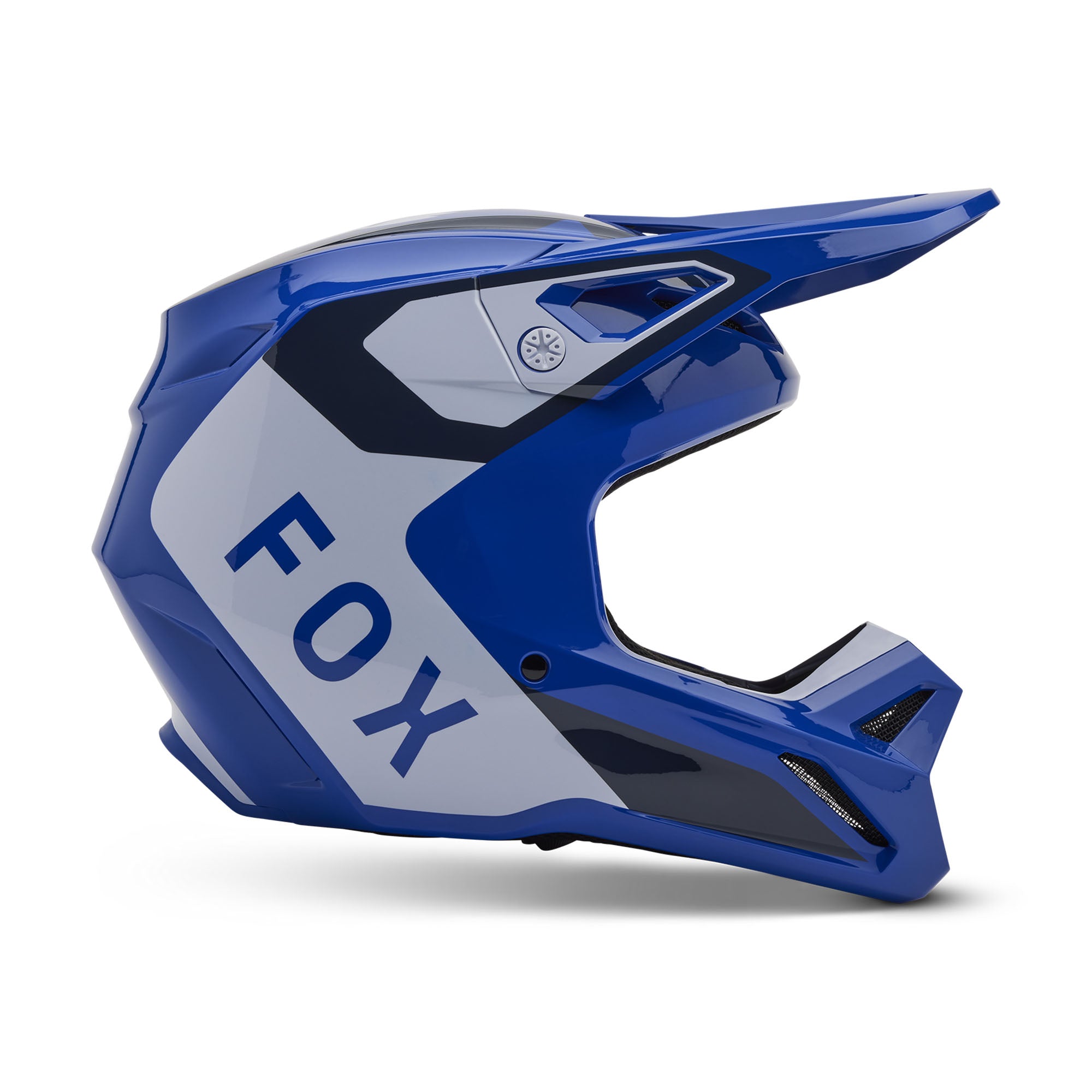 Fox Racing V1 Lean Helmet Blue Unisex-Adult
