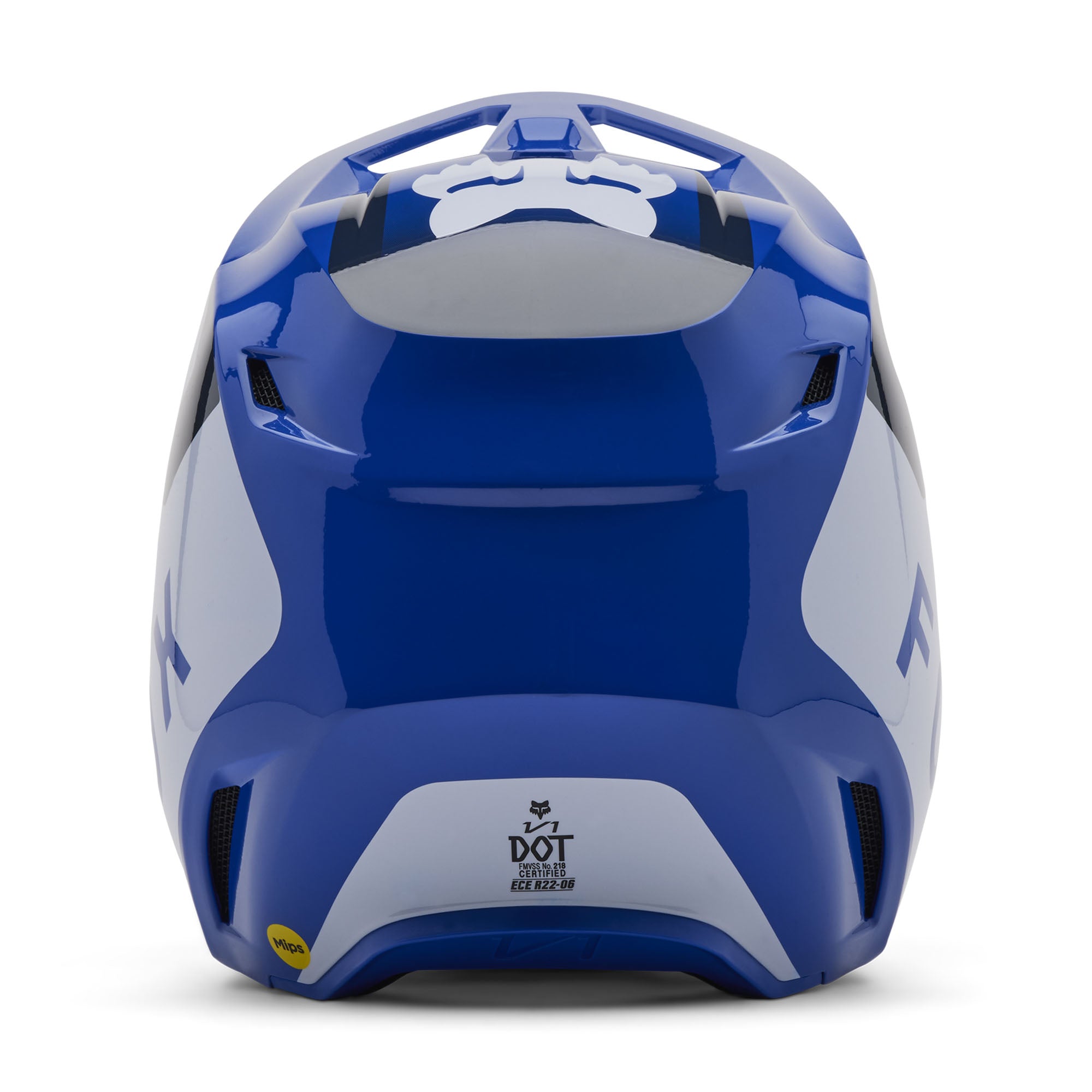 Fox Racing V1 Lean Open Face Offroad Helmet Blue