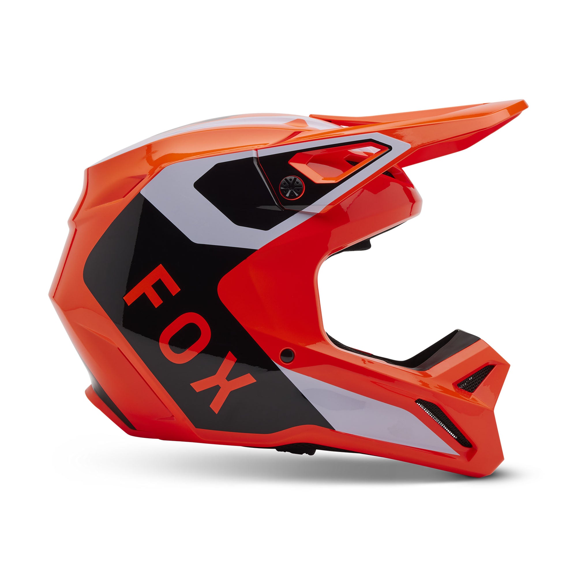 Fox Racing Youth V1 Lean Helmet Fluorescent Orange Youth