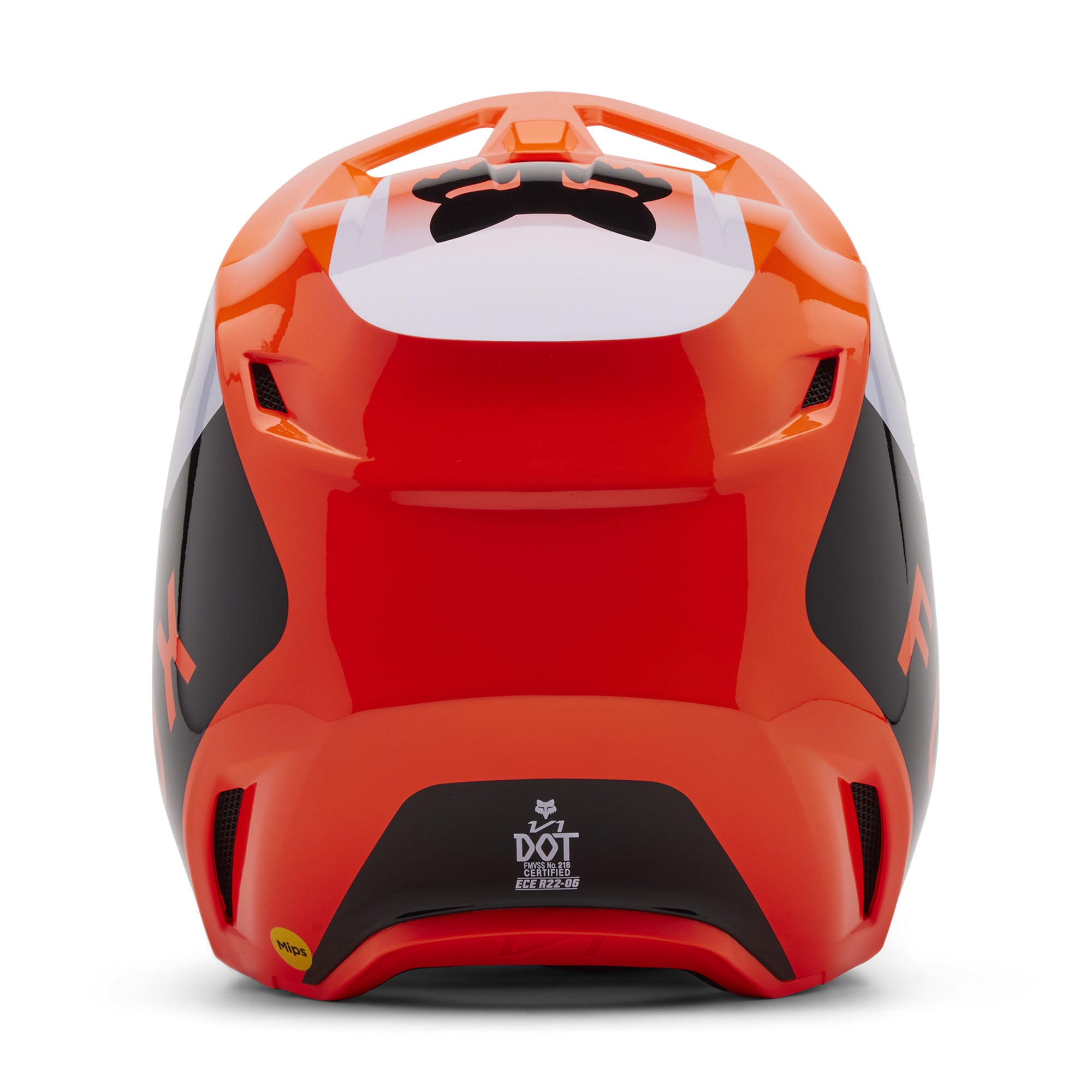 Fox Racing Youth V1 Lean Open Face Offroad Helmet Fluorescent Orange