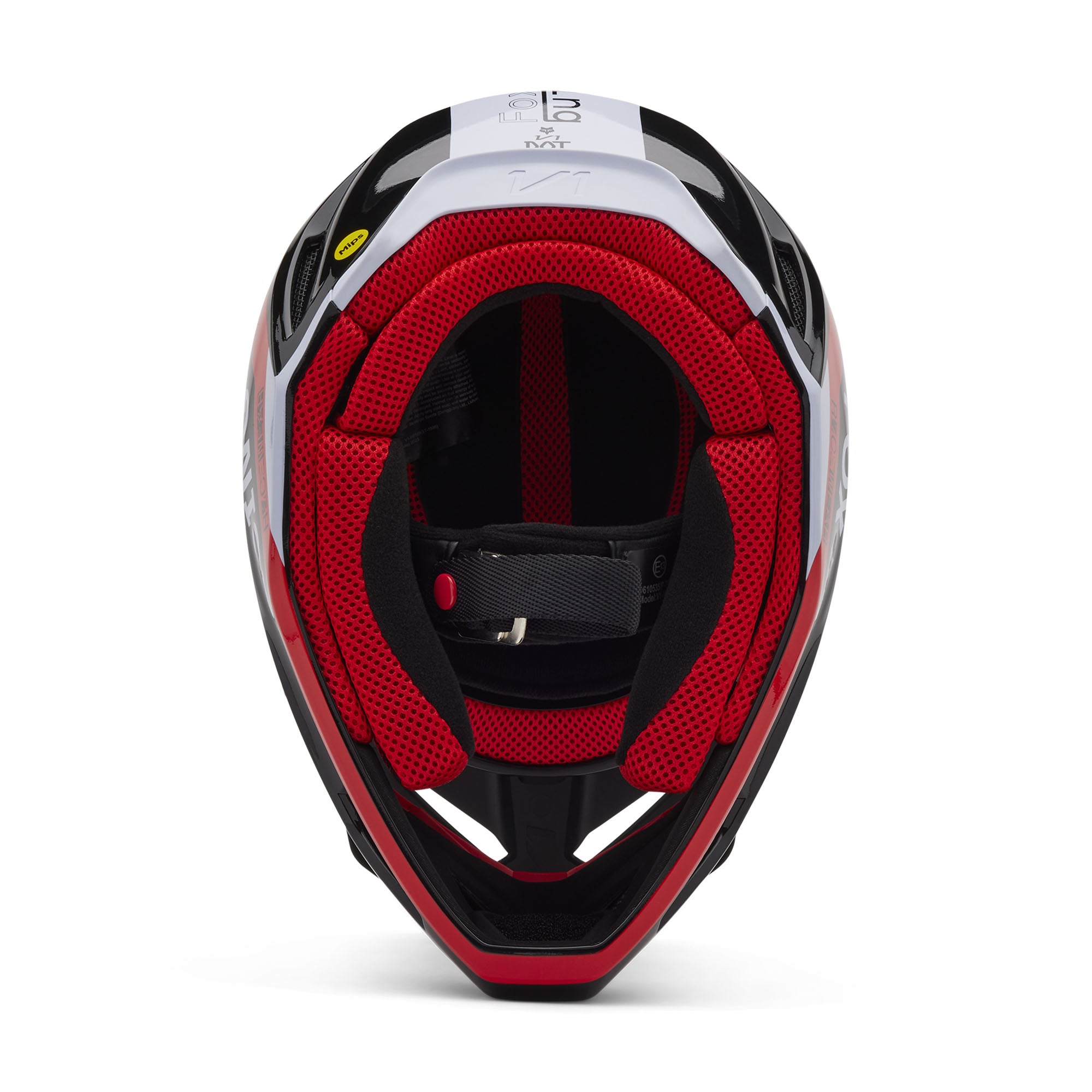 Fox Racing Youth V1 Race Spec Open Face Offroad Helmet Fluorescent Red