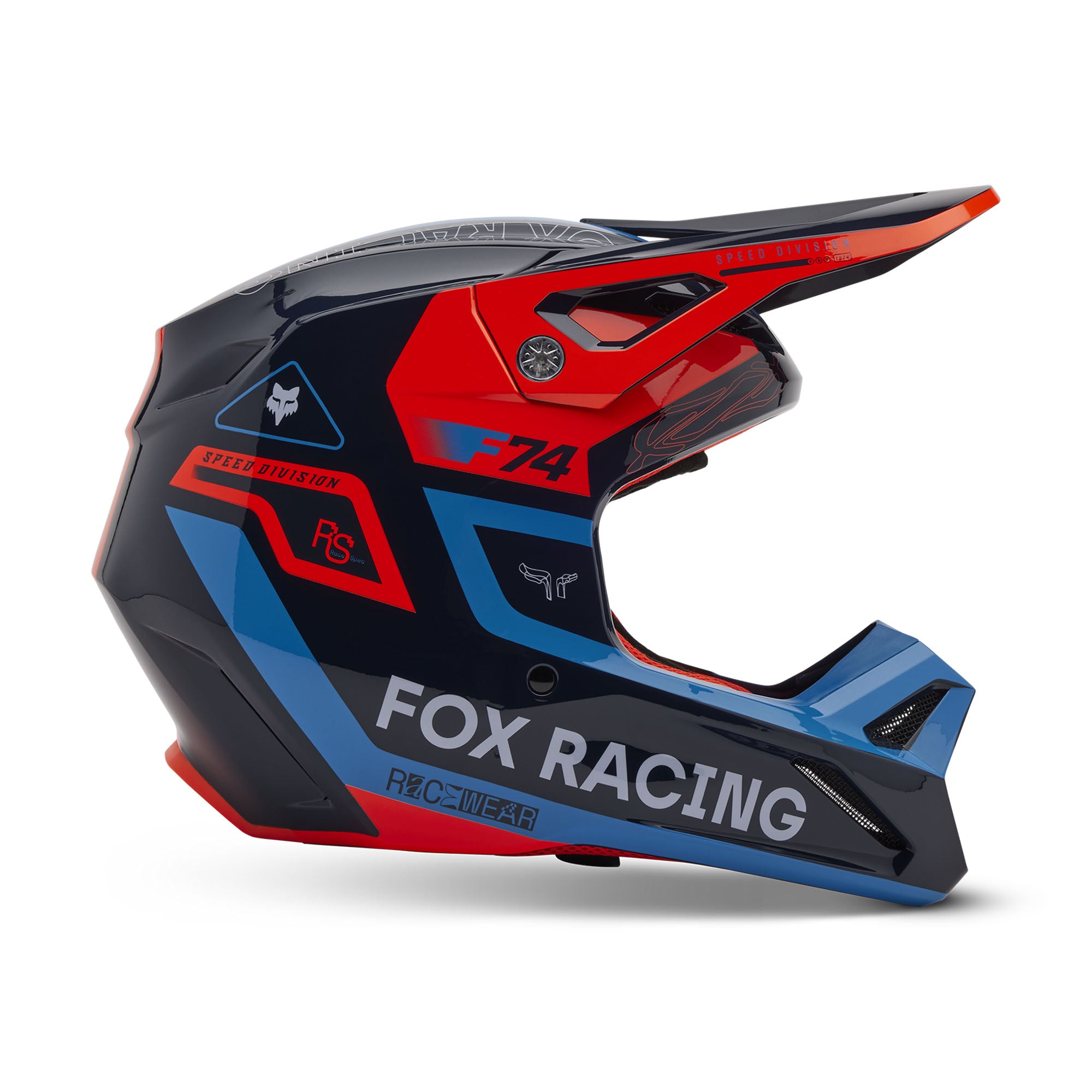 Fox Racing Youth V1 Race Spec Helmet Midnight Blue Youth Large