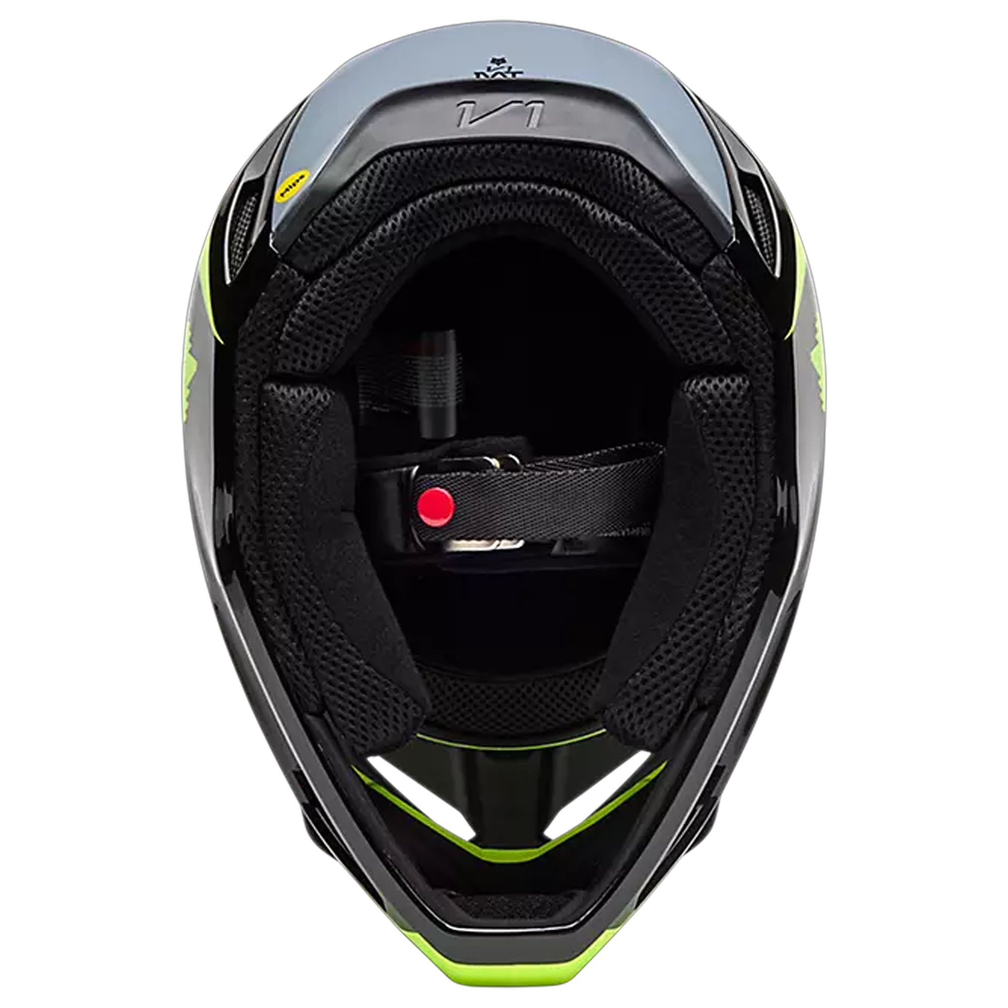 Fox Racing V1 Flow Helmet Mips Lightweight ABS Ventilated Shell Black Yellow FMVSS 218