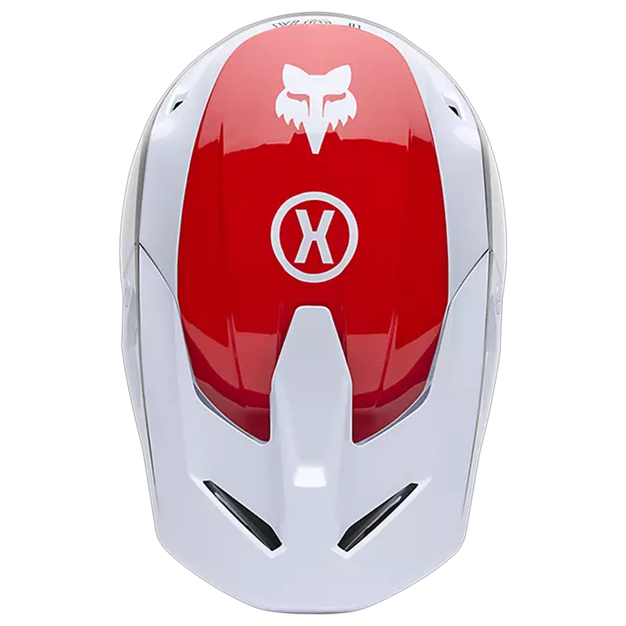 Fox Racing V1 Flow Helmet Mips Lightweight ABS Ventilated Shell White Red FMVSS 218