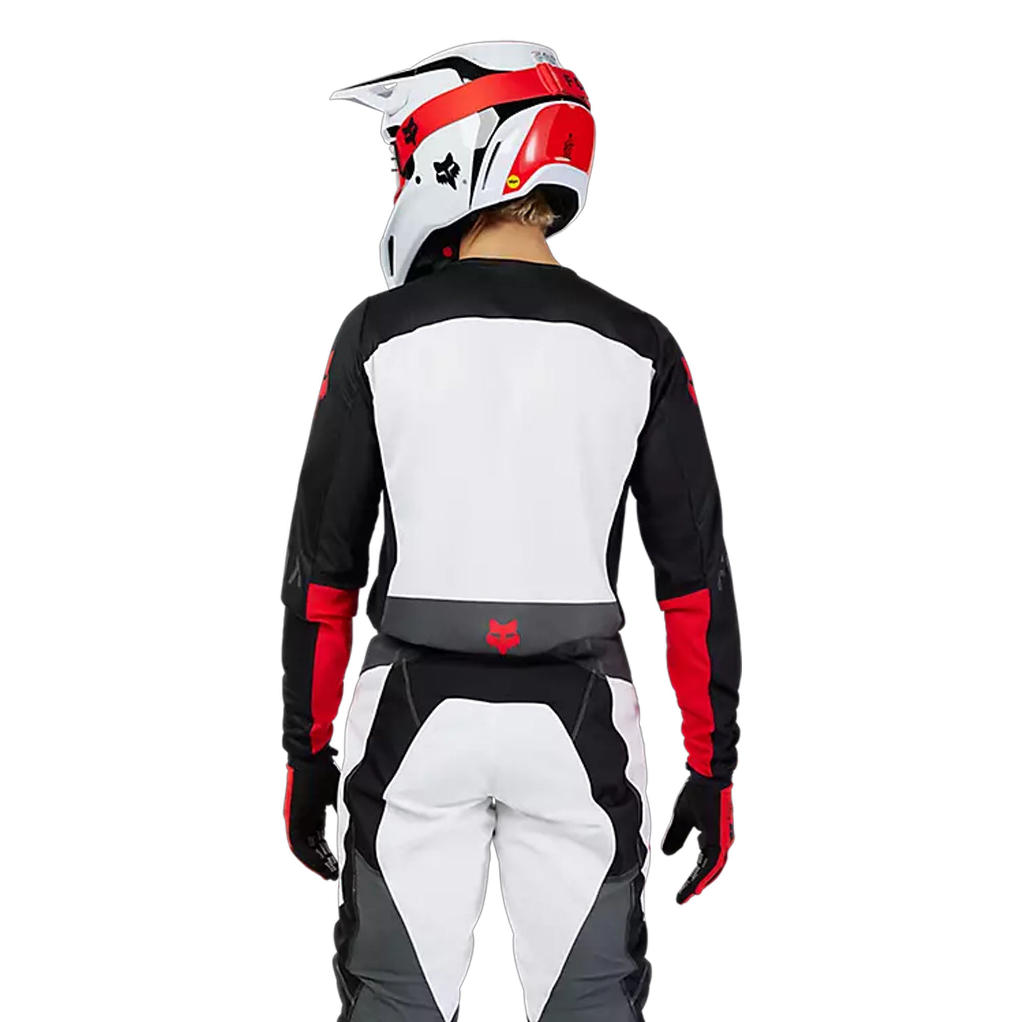 Fox Racing 180 Flow Jersey Moisture-Wicking Breathable Vented Mesh White Red
