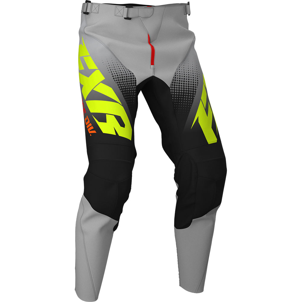 FXR Youth Clutch MX Pants Black/Grey Fade/Hi-Vis/Red Boys