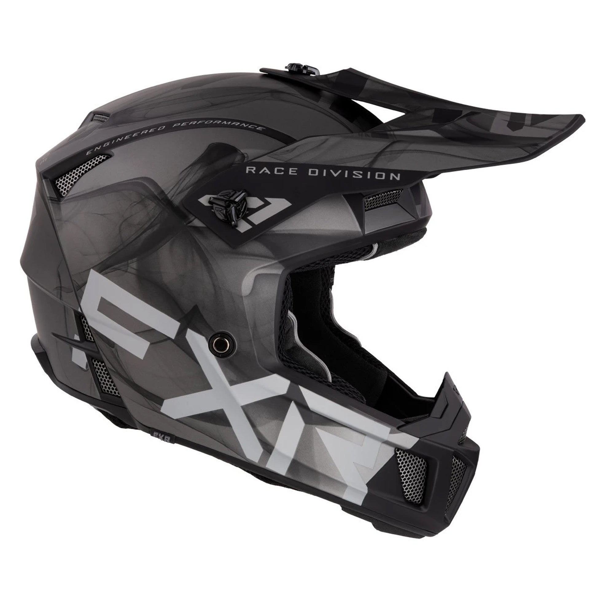 FXR Clutch Smoke Snowmobile Helmet Silver