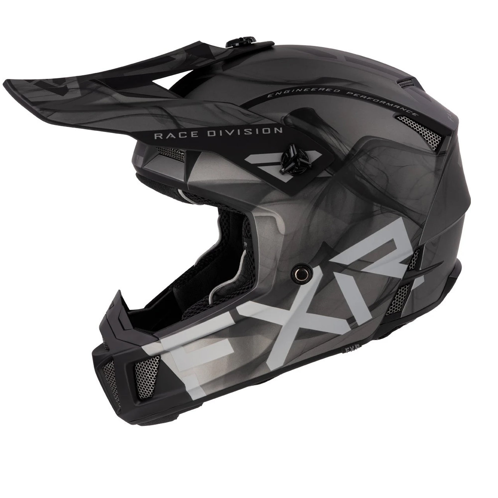 FXR Clutch Smoke Snowmobile Helmet Silver